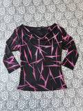 (M/L) 00's Mesh Top w/ Lightning Print