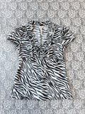 (M/L) Vintage 00's Zebra Print Top