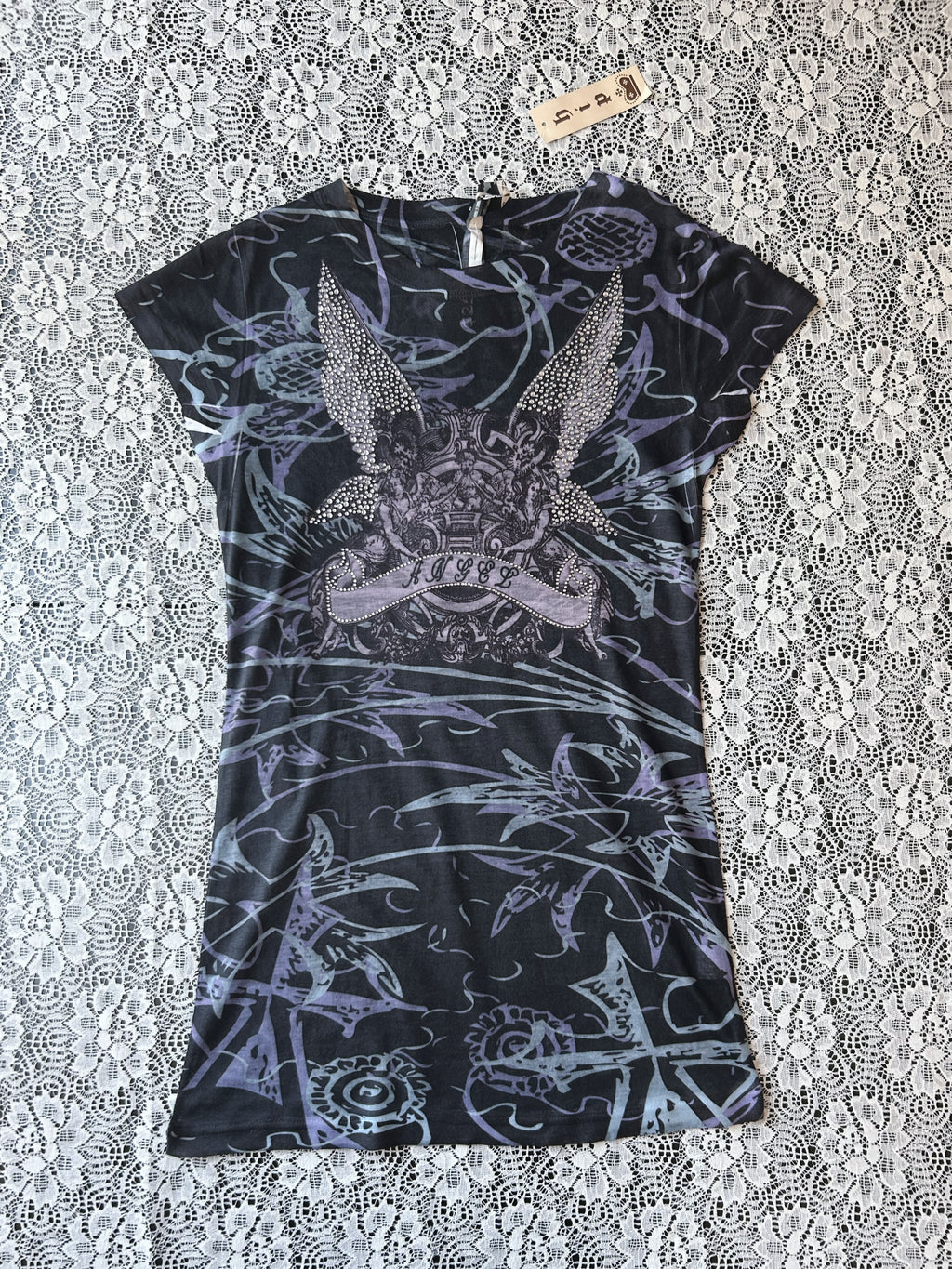 (S) Vintage Deadstock Purple Angel Graphic Tee