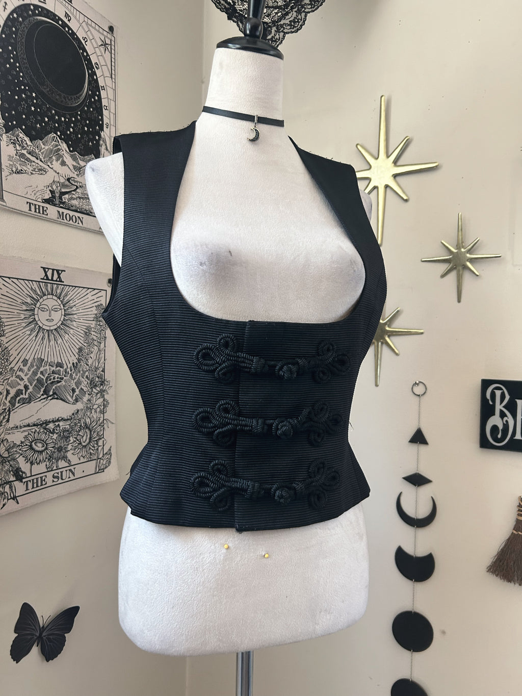 (S/M) Catalyst Black Bustier Vest