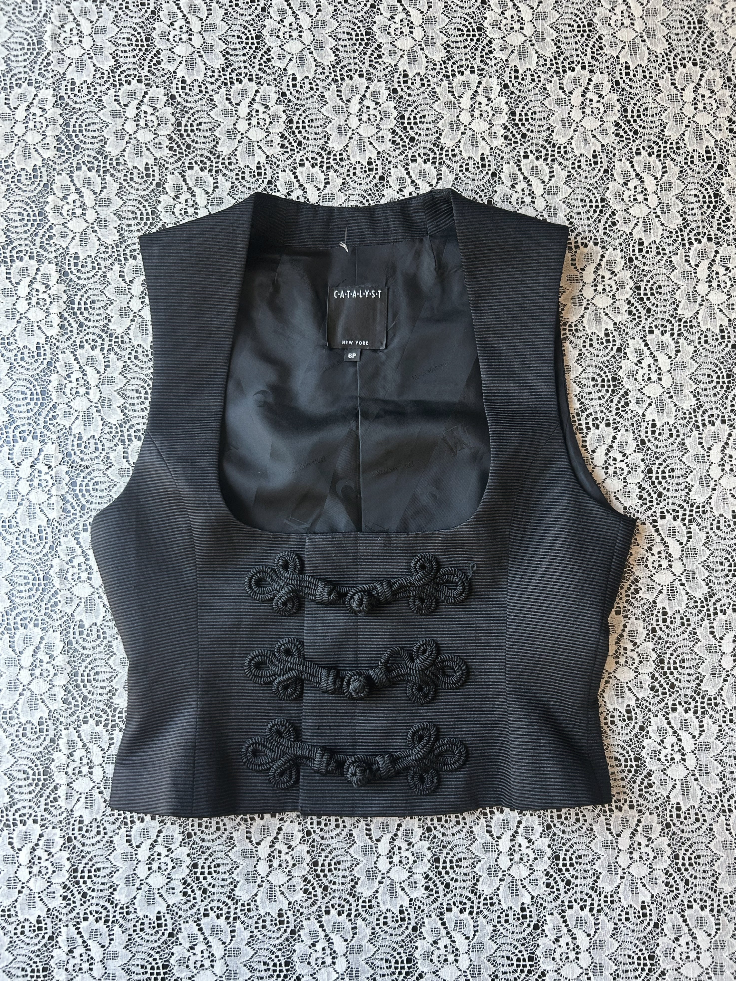 (S/M) Catalyst Black Bustier Vest