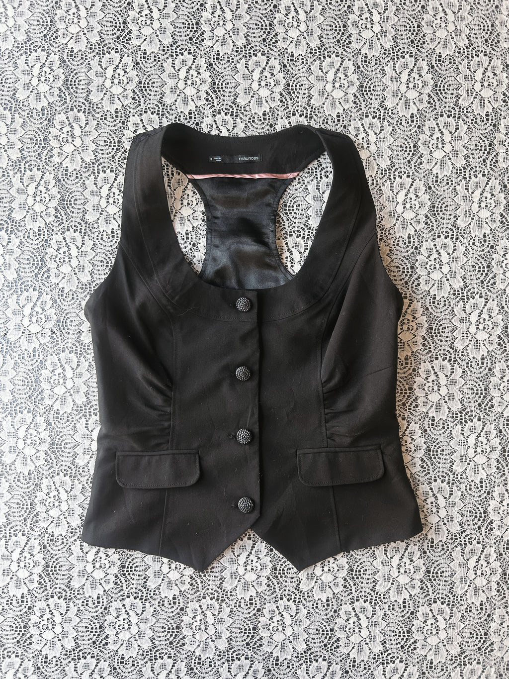 (S) 00's Round Neck Button Vest
