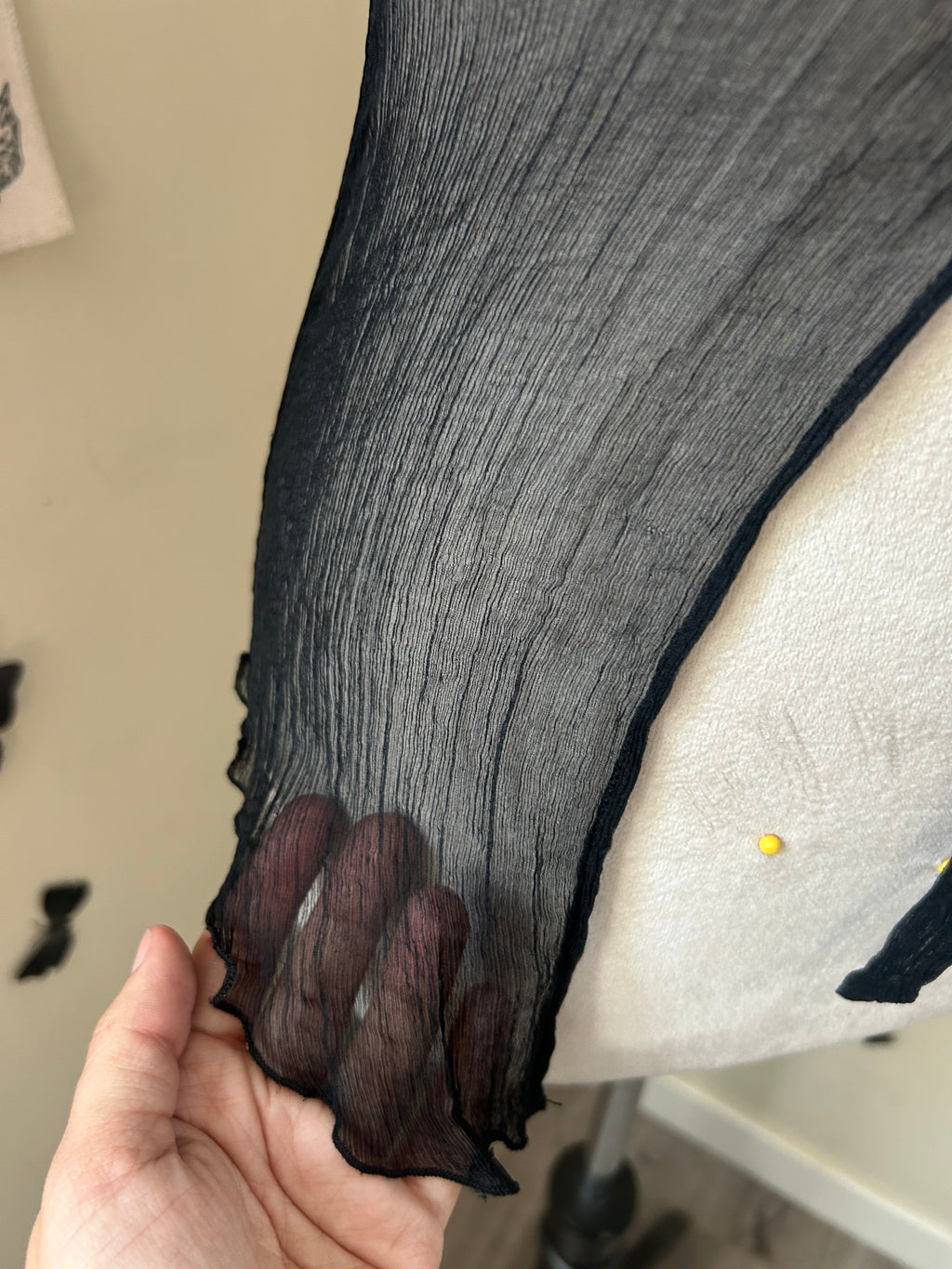 (S/M) Y2K Silk Front Tie Blouse
