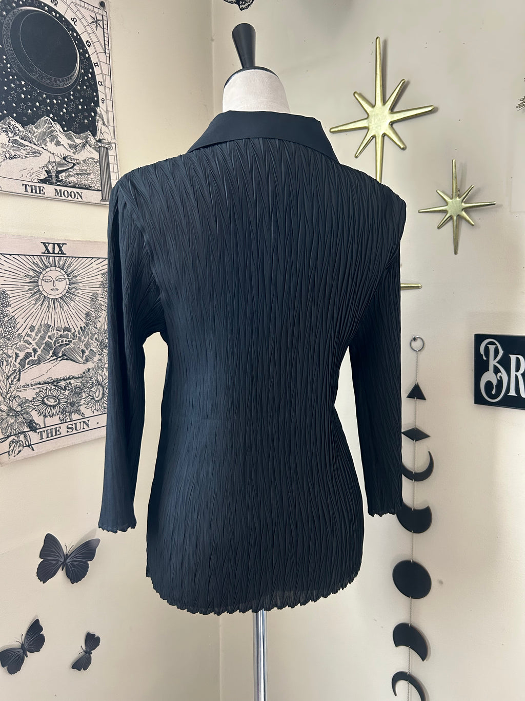 (L) 00's Flare Sleeve Button Blouse