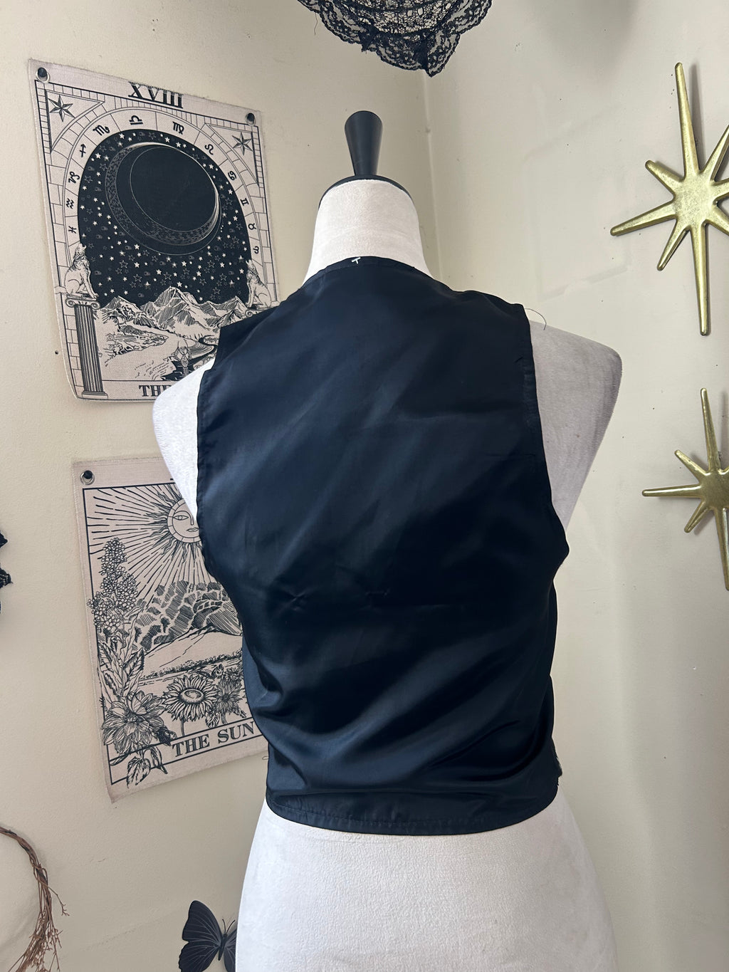 (S) Vintage 90's Upholstery Print Vest