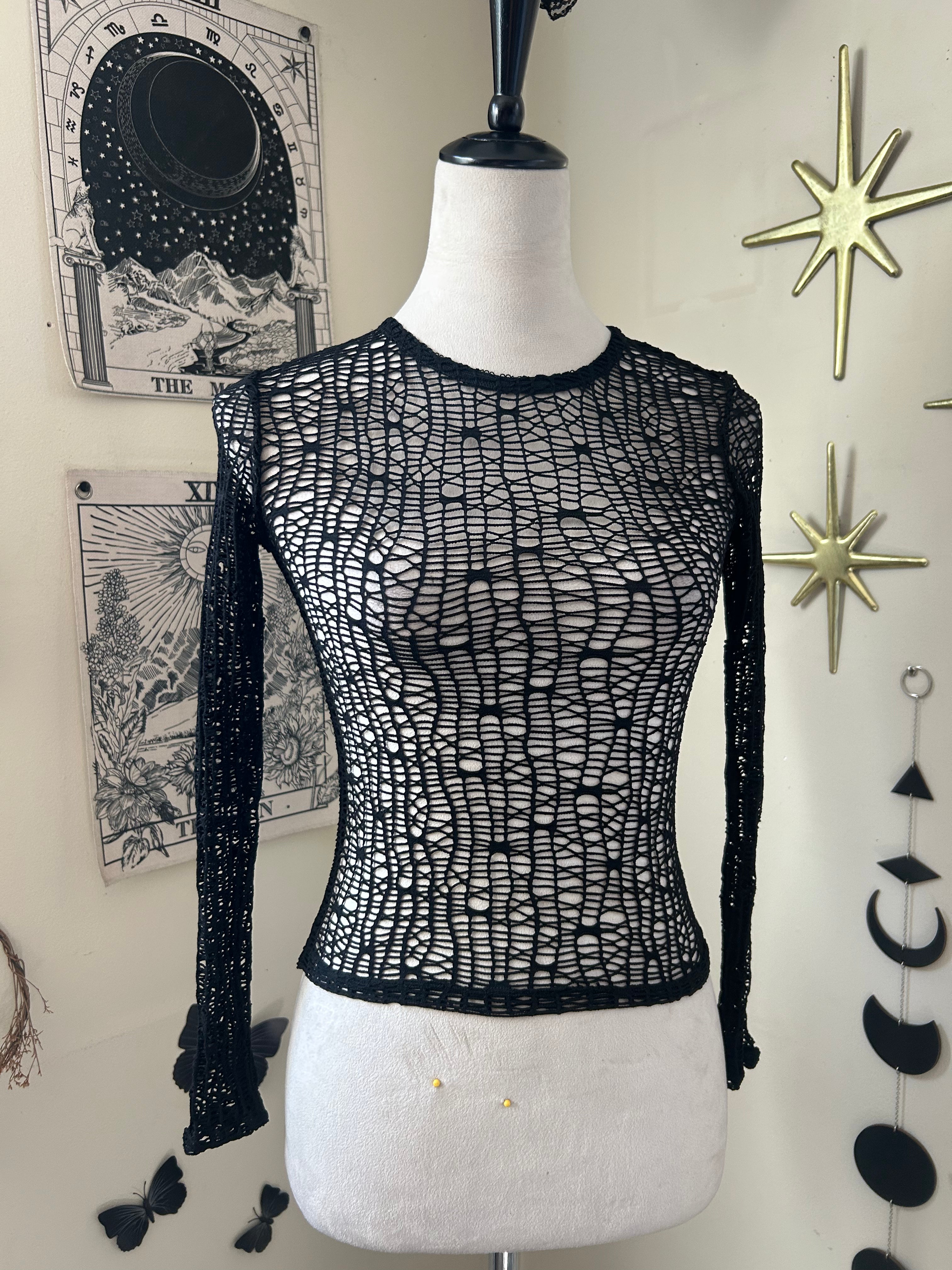 (S) Vintage 00's Fishnet Top