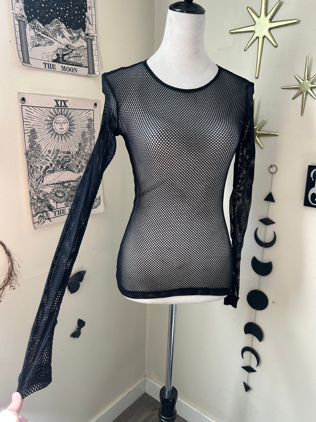 (S) Vintage Deadstock 00's Fishnet Top