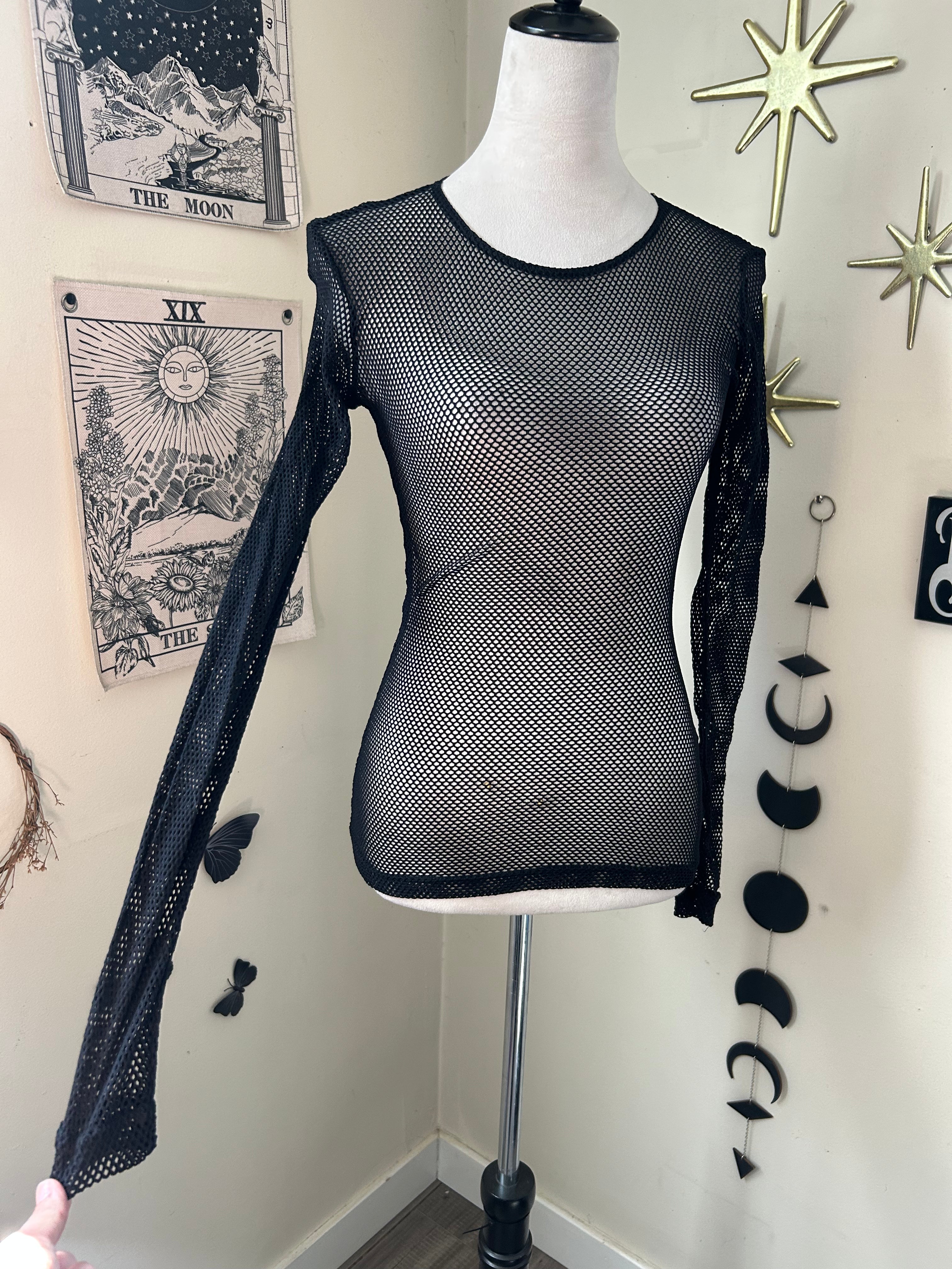 (S) Vintage Deadstock 00's Fishnet Top