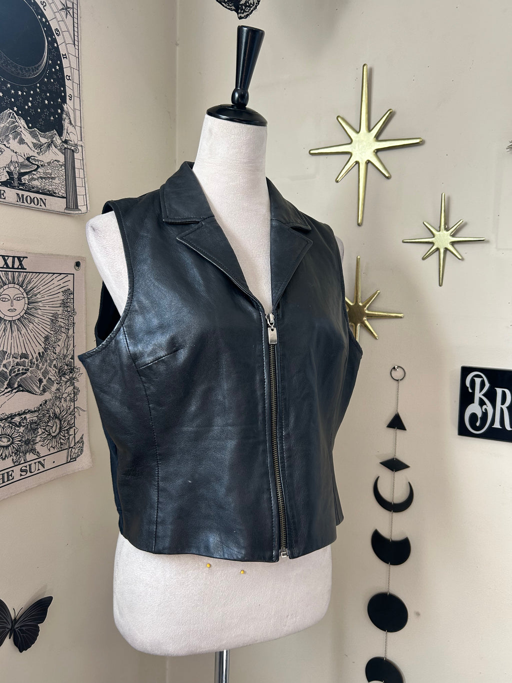 (L/XL) Vintage 90's/00's Leather Vest