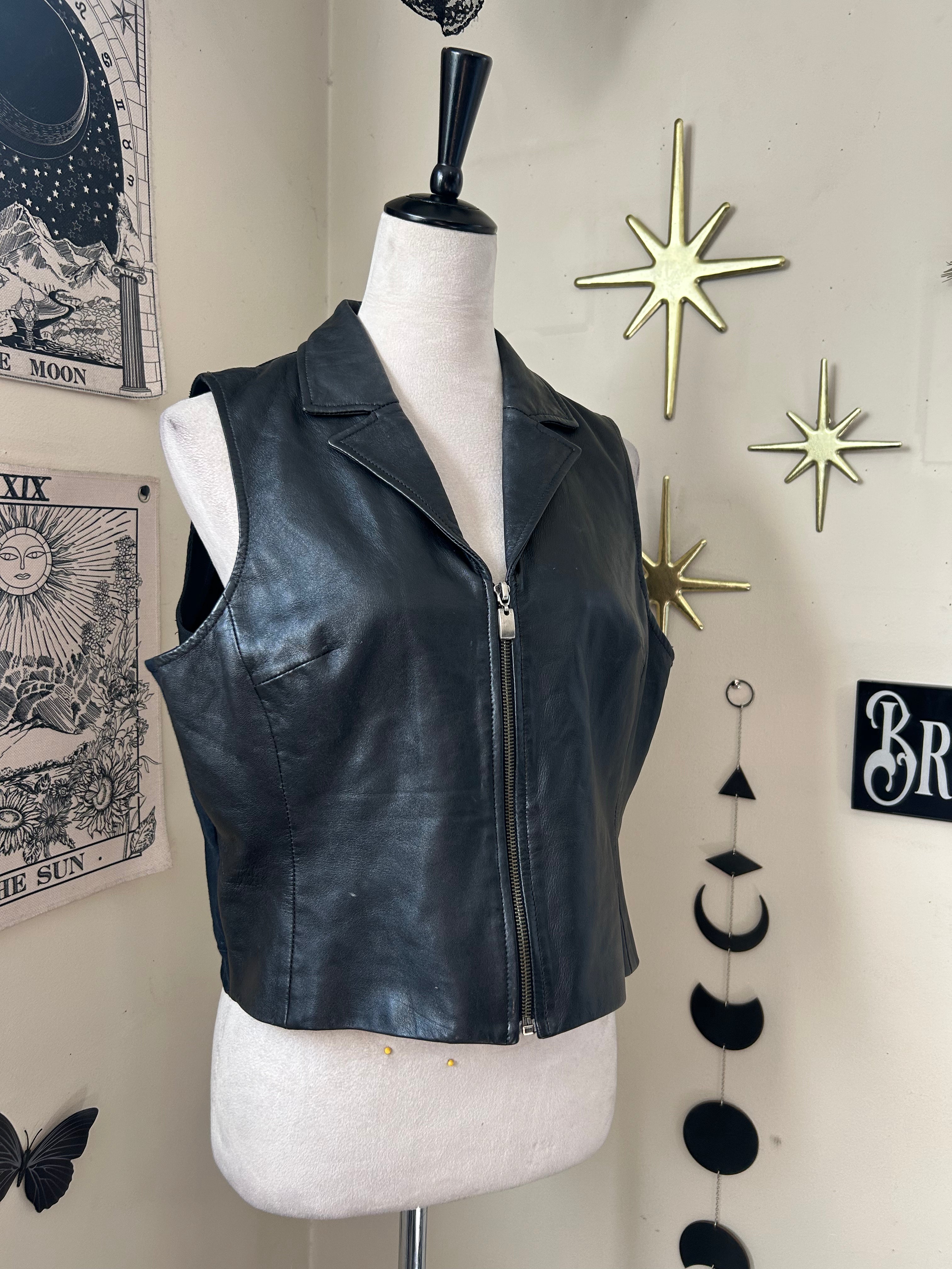 (L/XL) Vintage 90's/00's Leather Vest
