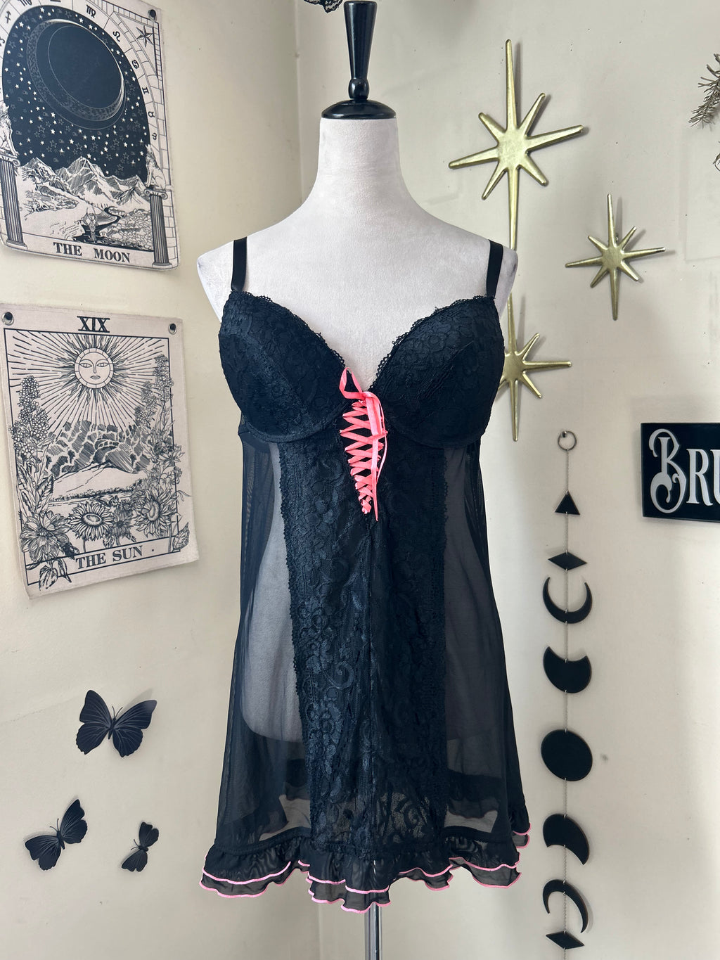 (2XL) 00's Lingerie Slip Dress
