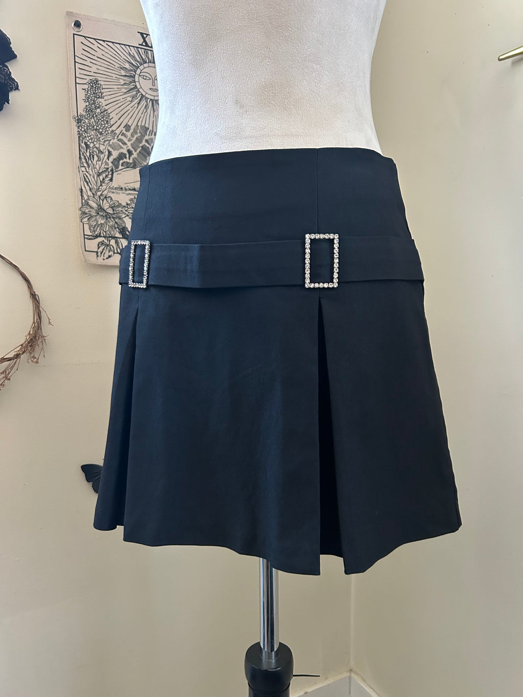 (L) Vintage 00's Pleated Mini Skirt