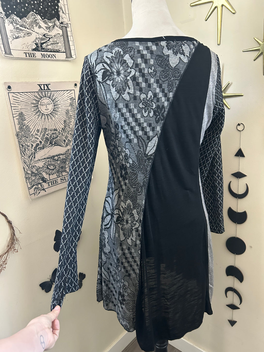 (M) Y2K Asymmetrical Patch Dress