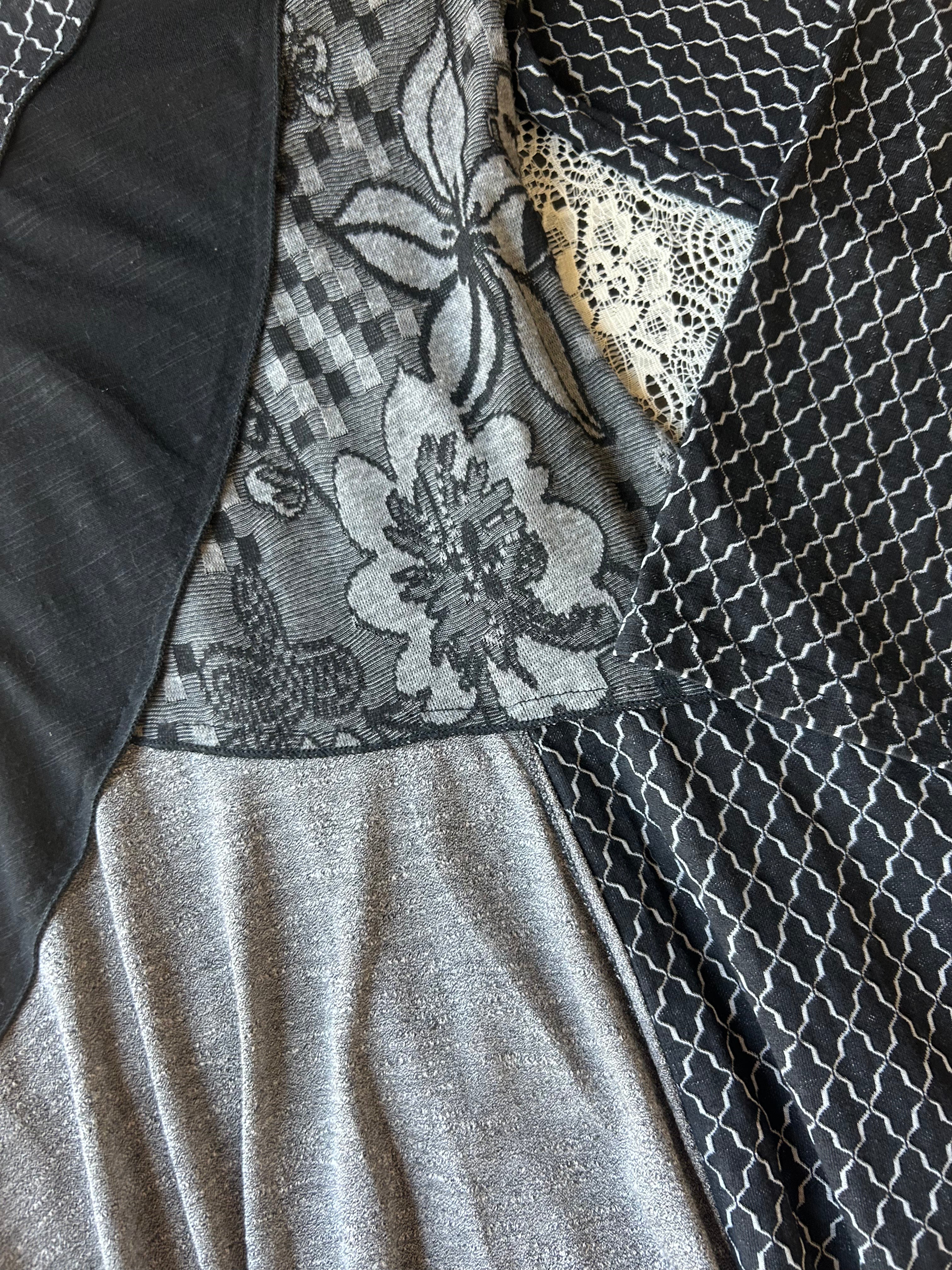 (M) Y2K Asymmetrical Patch Dress