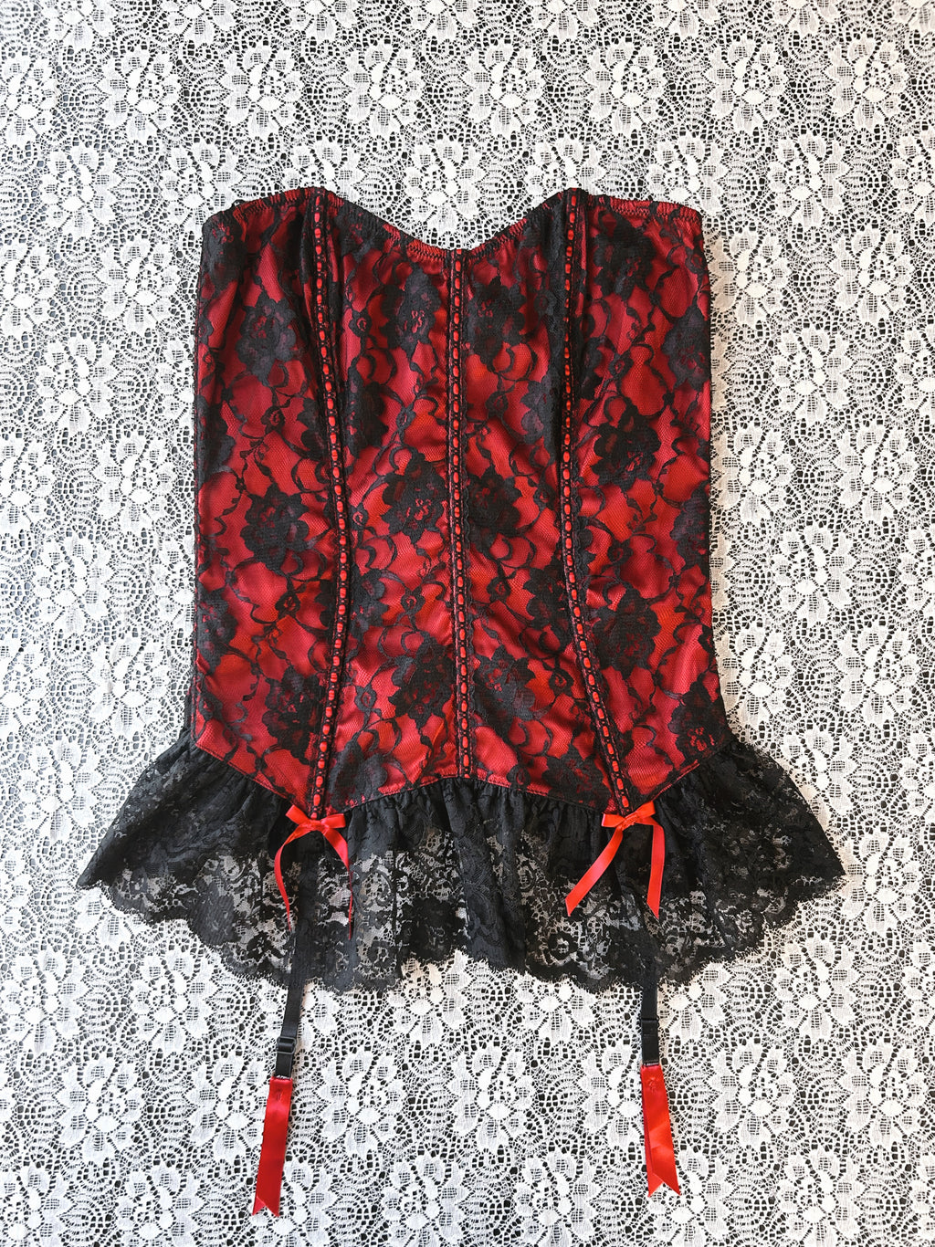 (XXL) Vintage 00's Shirley of Hollywood Lace Cirset