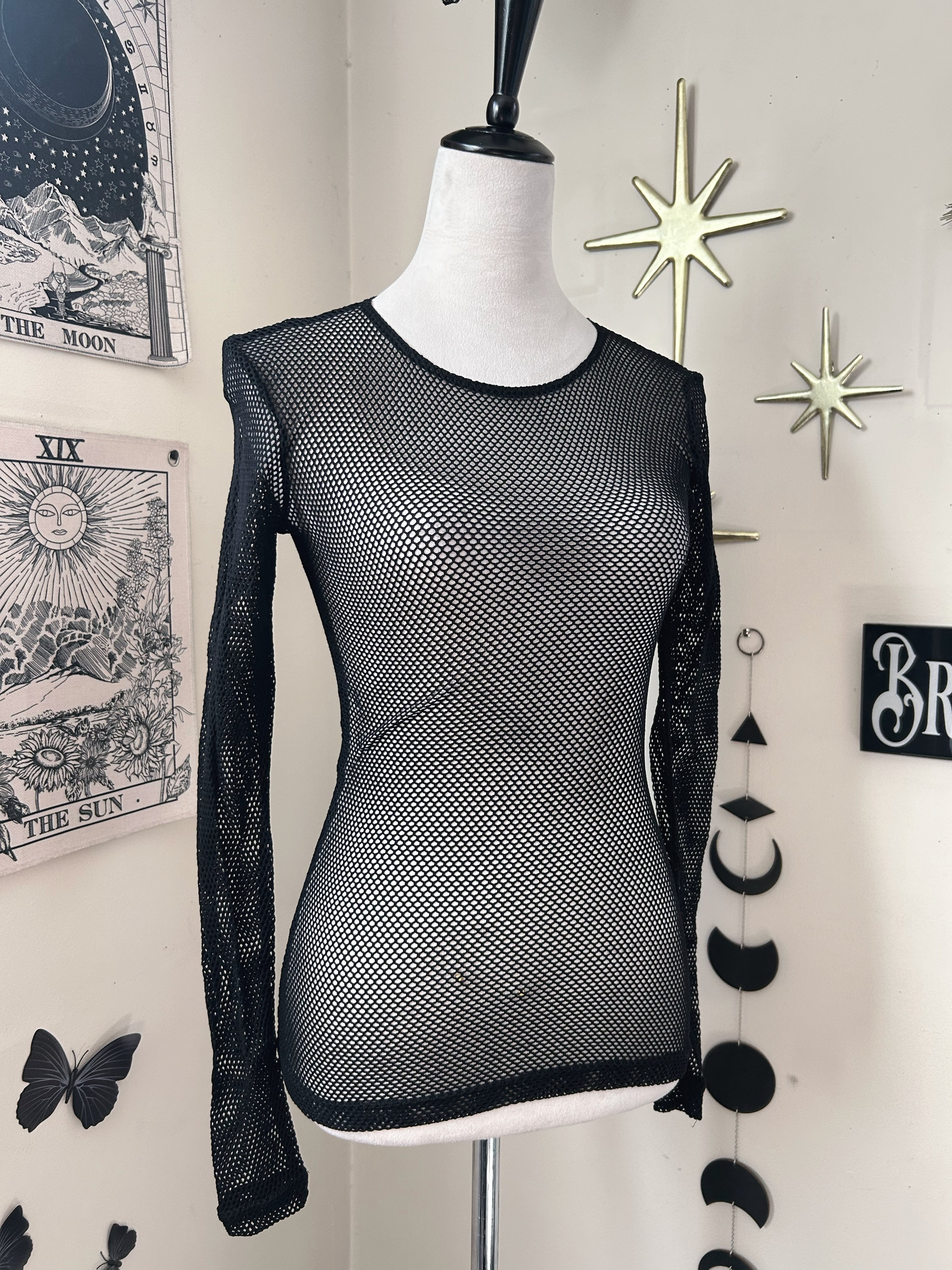 (S) Vintage Deadstock 00's Fishnet Top
