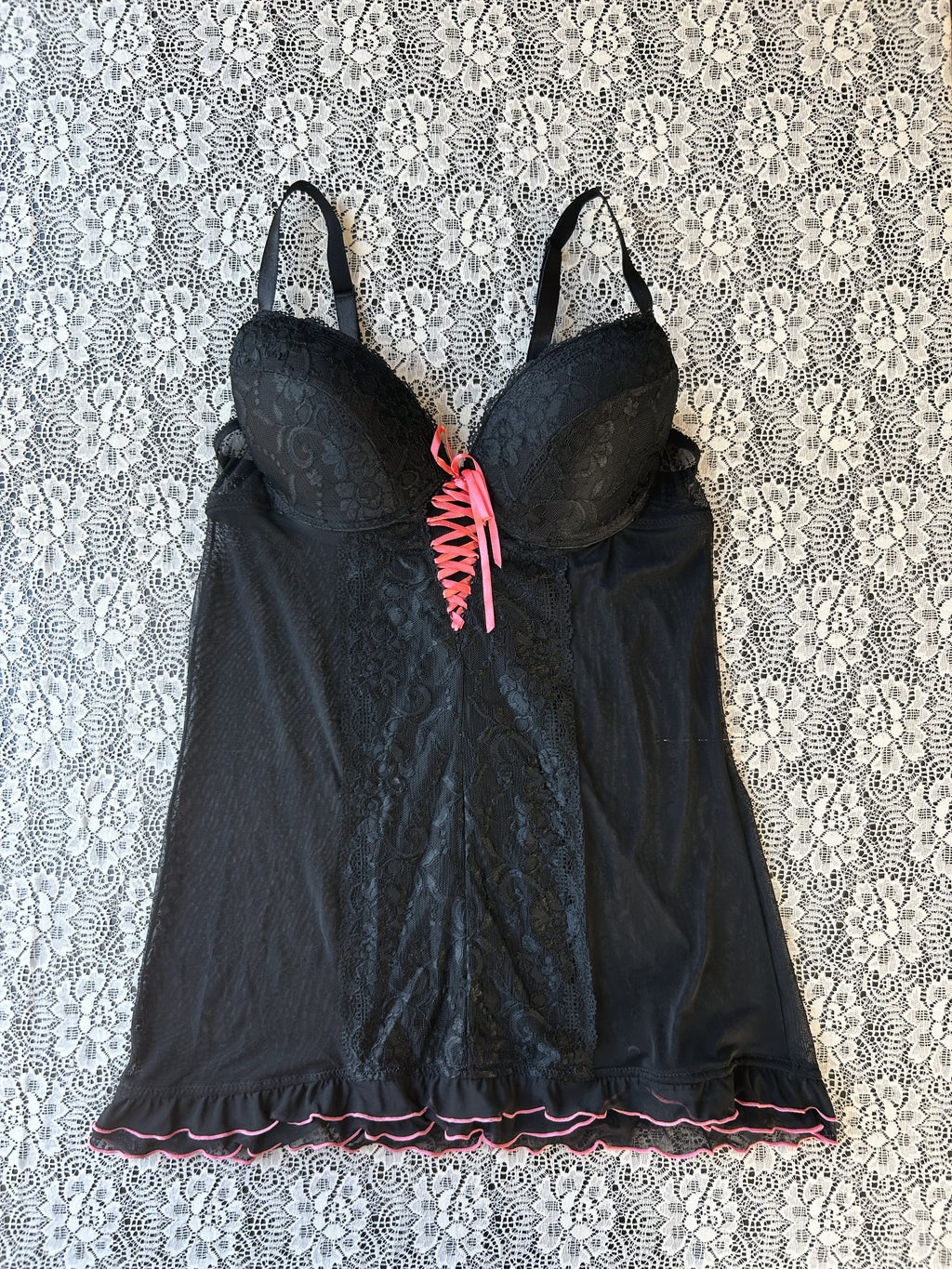 (2XL) 00's Lingerie Slip Dress