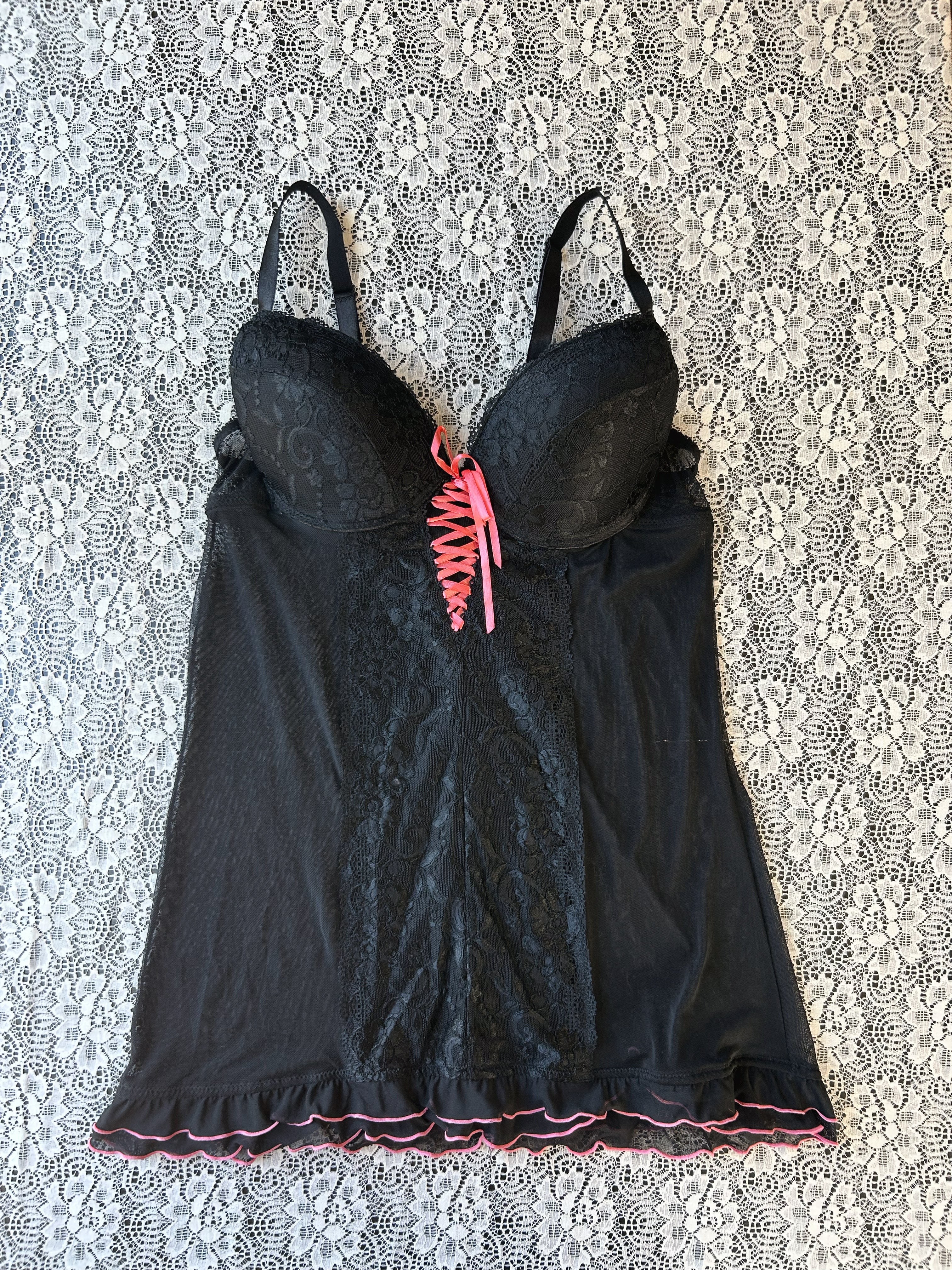 (2XL) 00's Lingerie Slip Dress