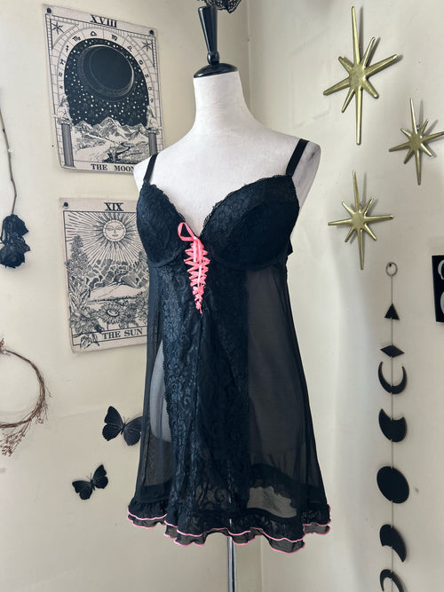 (2XL) 00's Lingerie Slip Dress
