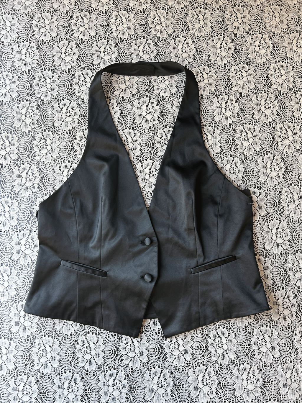 (XL/1X) Y2K Satin Crop Vest