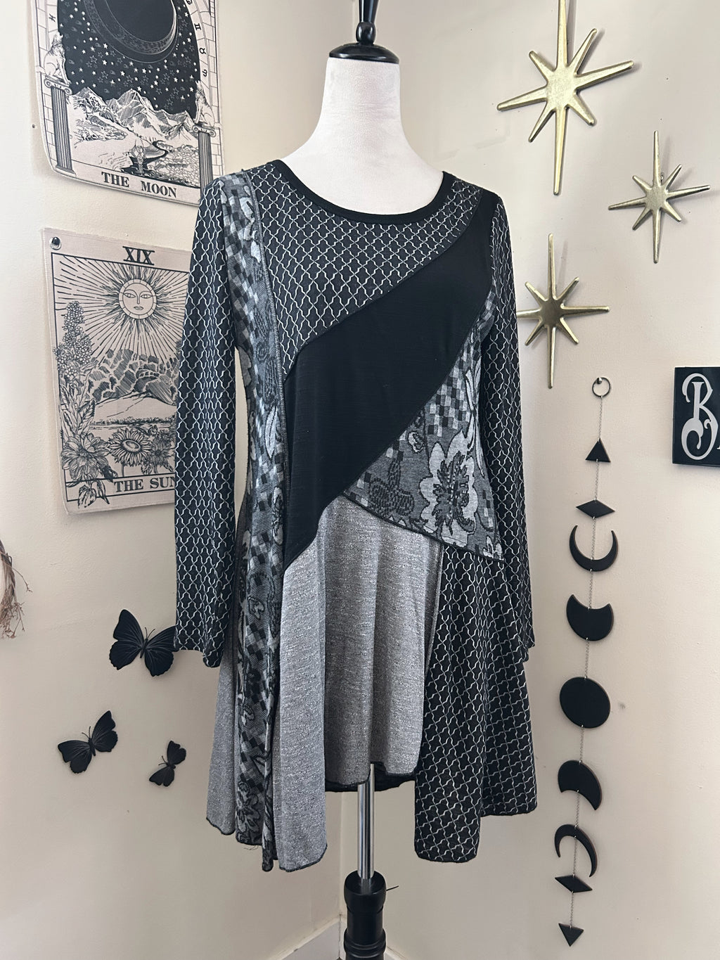 (M) Y2K Asymmetrical Patch Dress