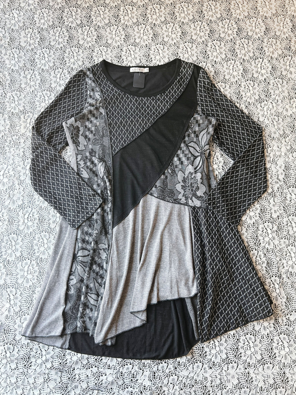 (M) Y2K Asymmetrical Patch Dress