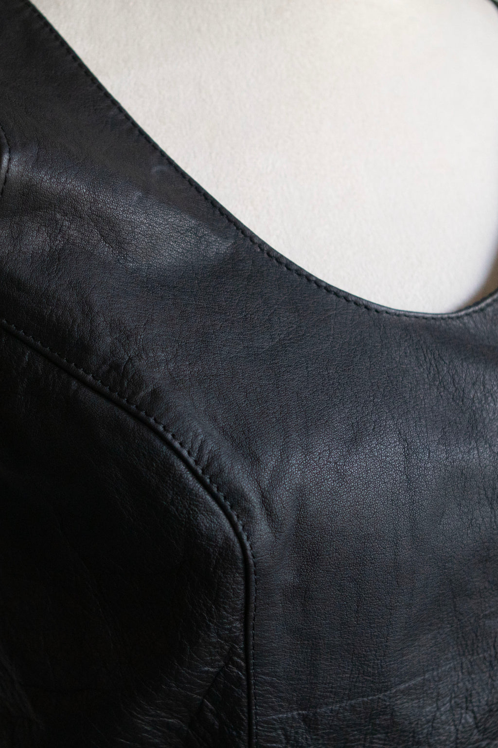 Vintage Leather Crop Top