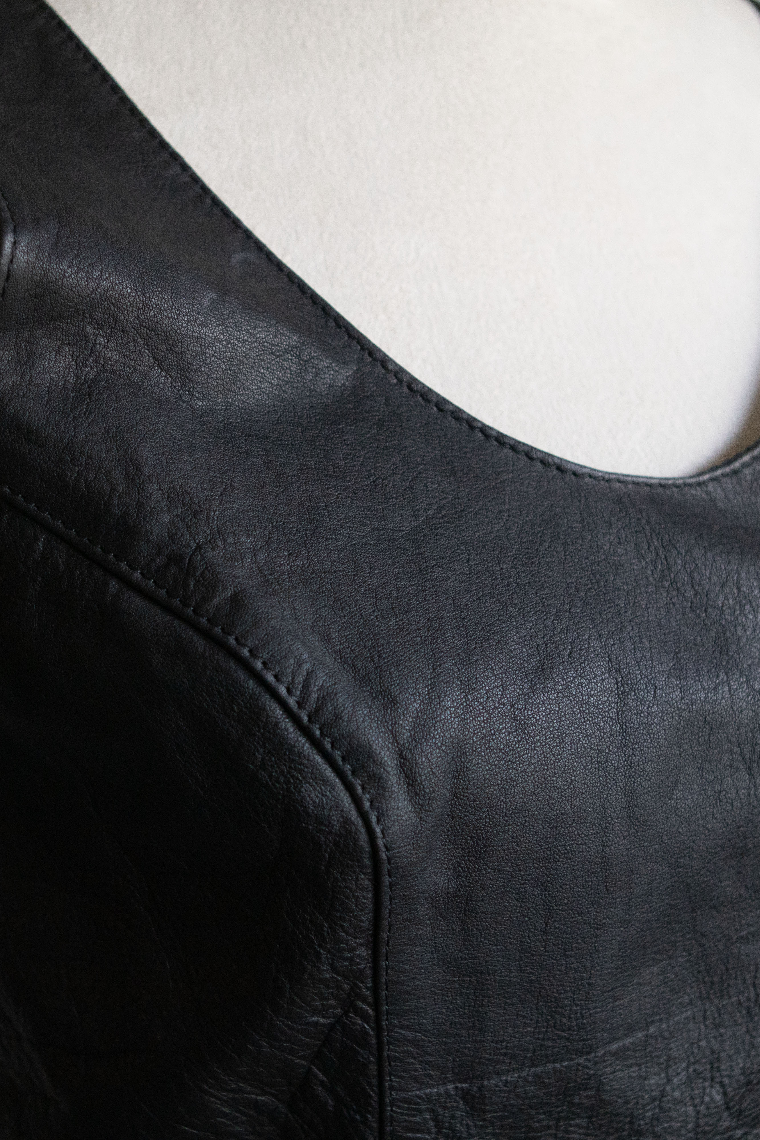 Vintage Leather Crop Top