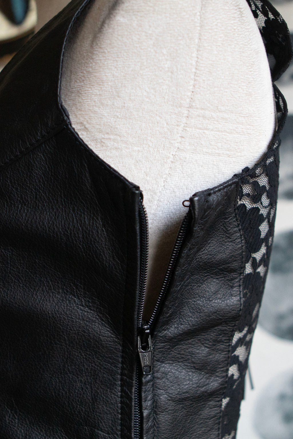 Vintage Leather Crop Top