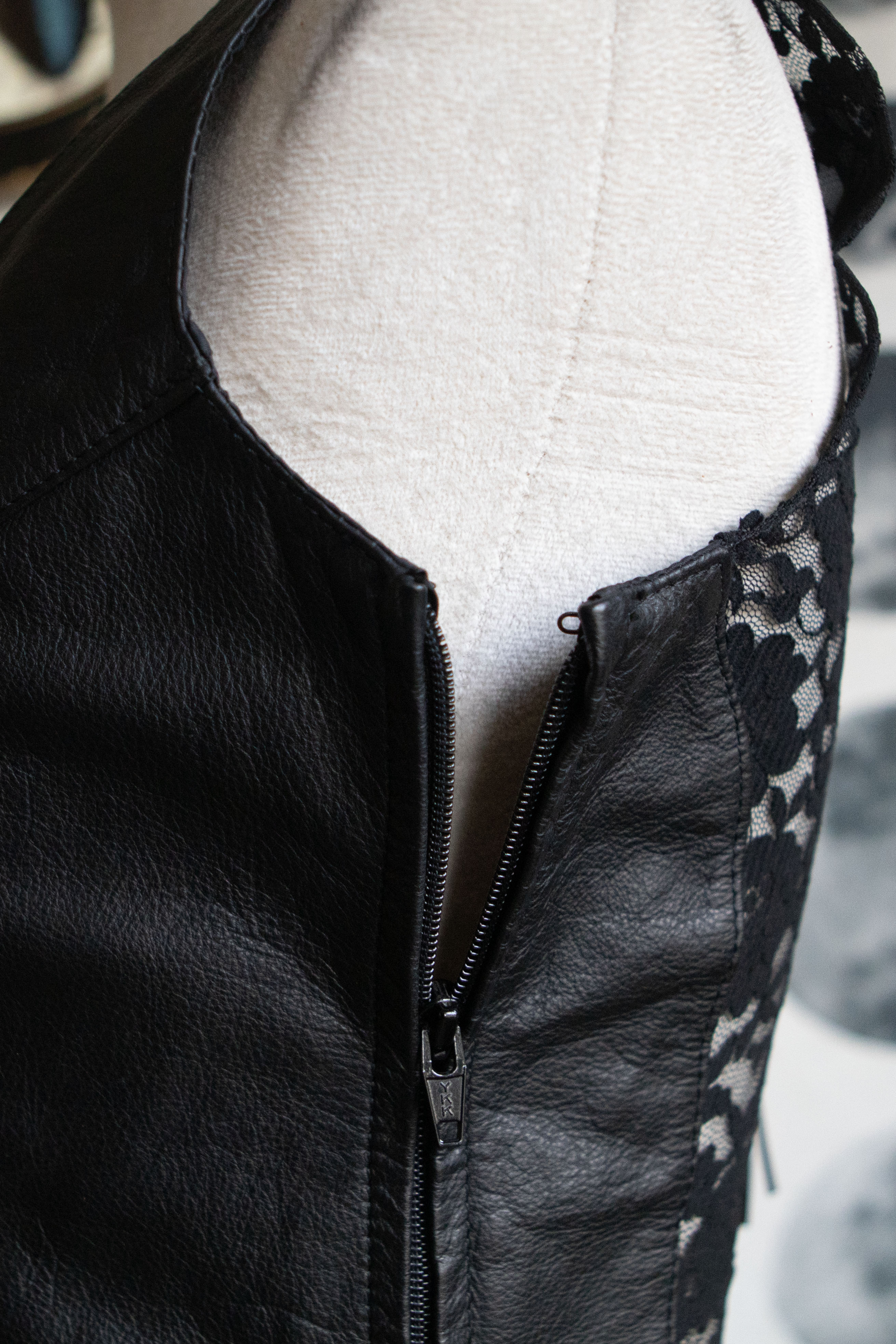 Vintage Leather Crop Top