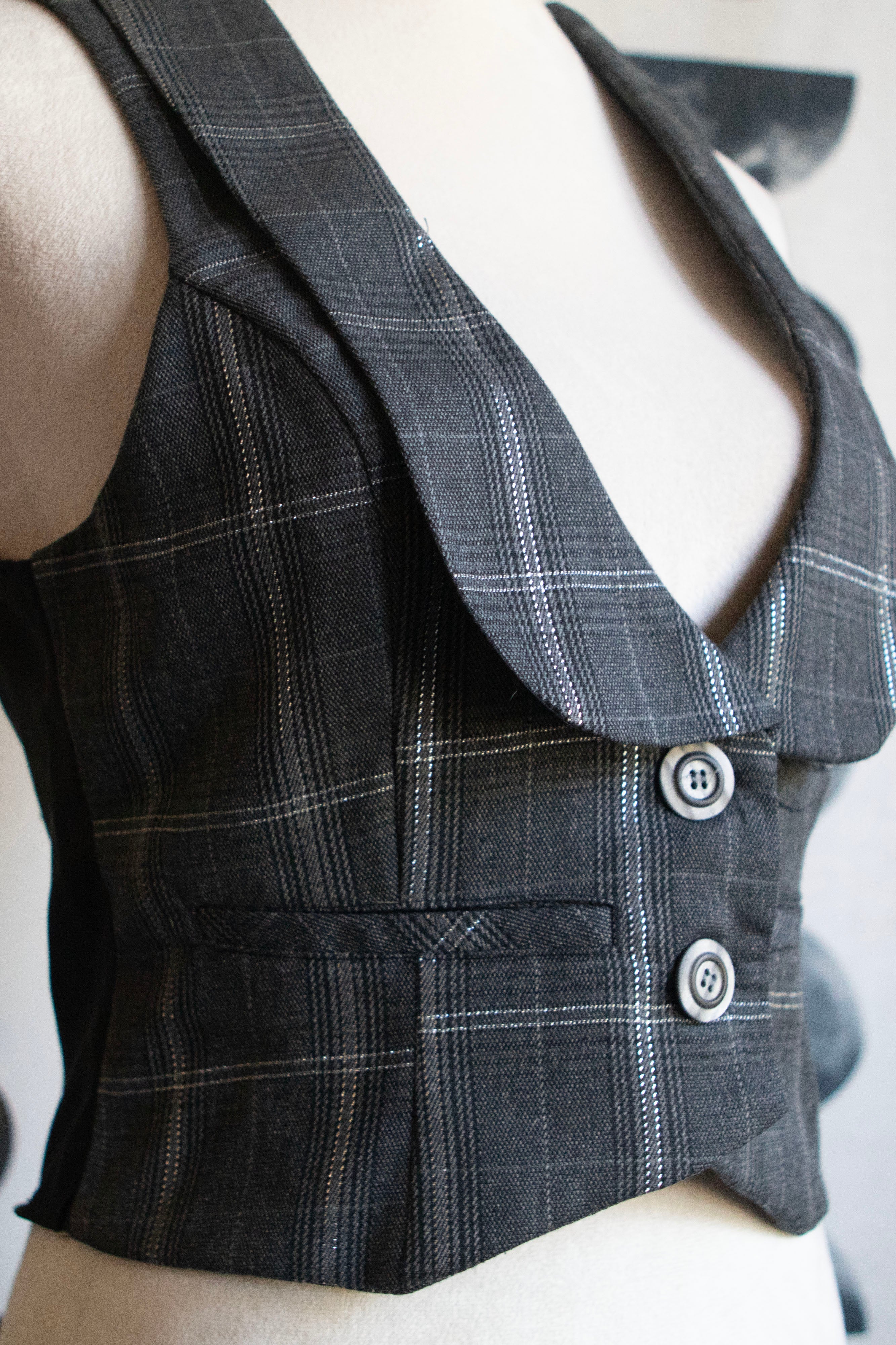 Vintage 00's Plaid Vest