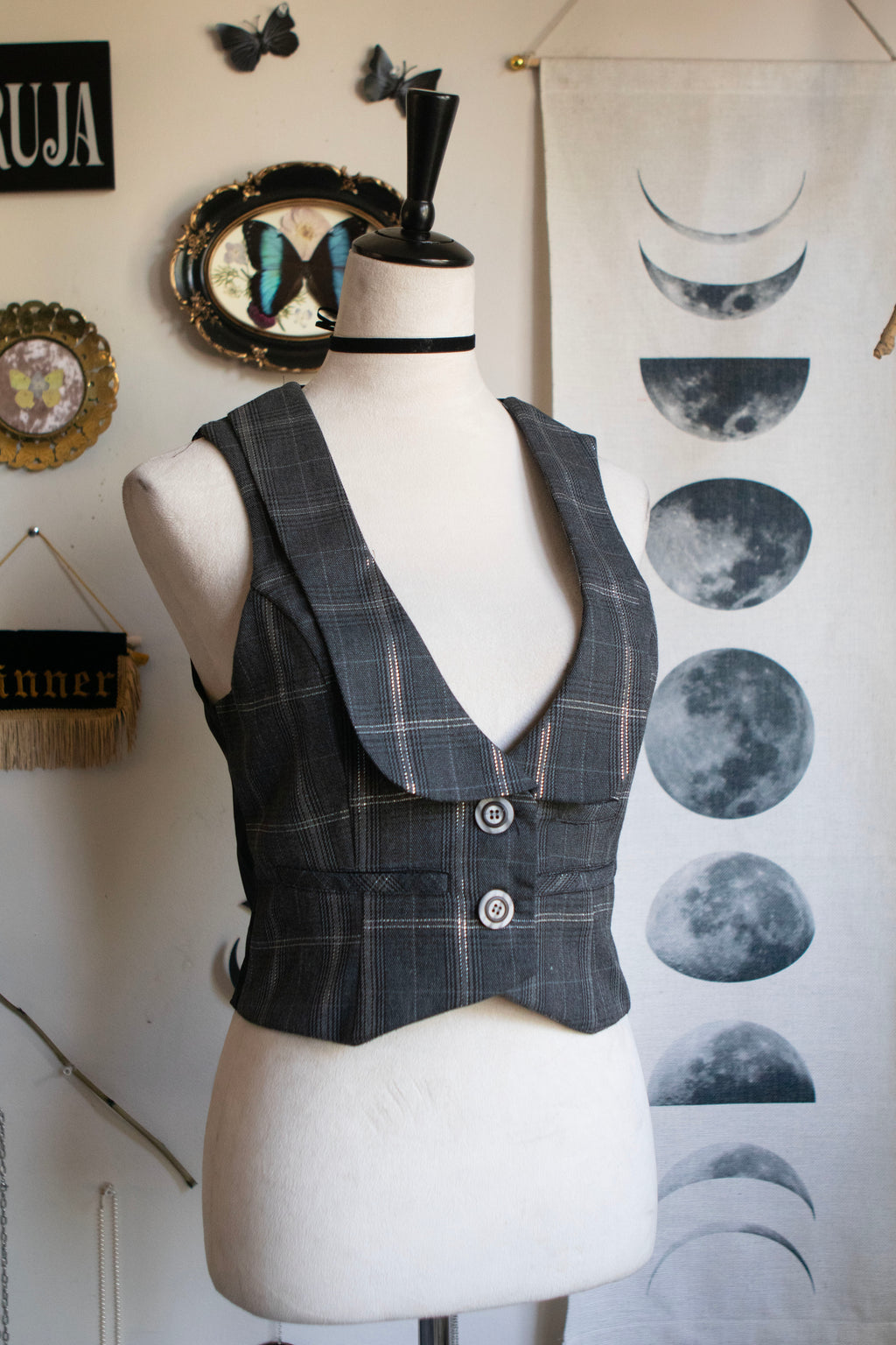 Vintage 00's Plaid Vest