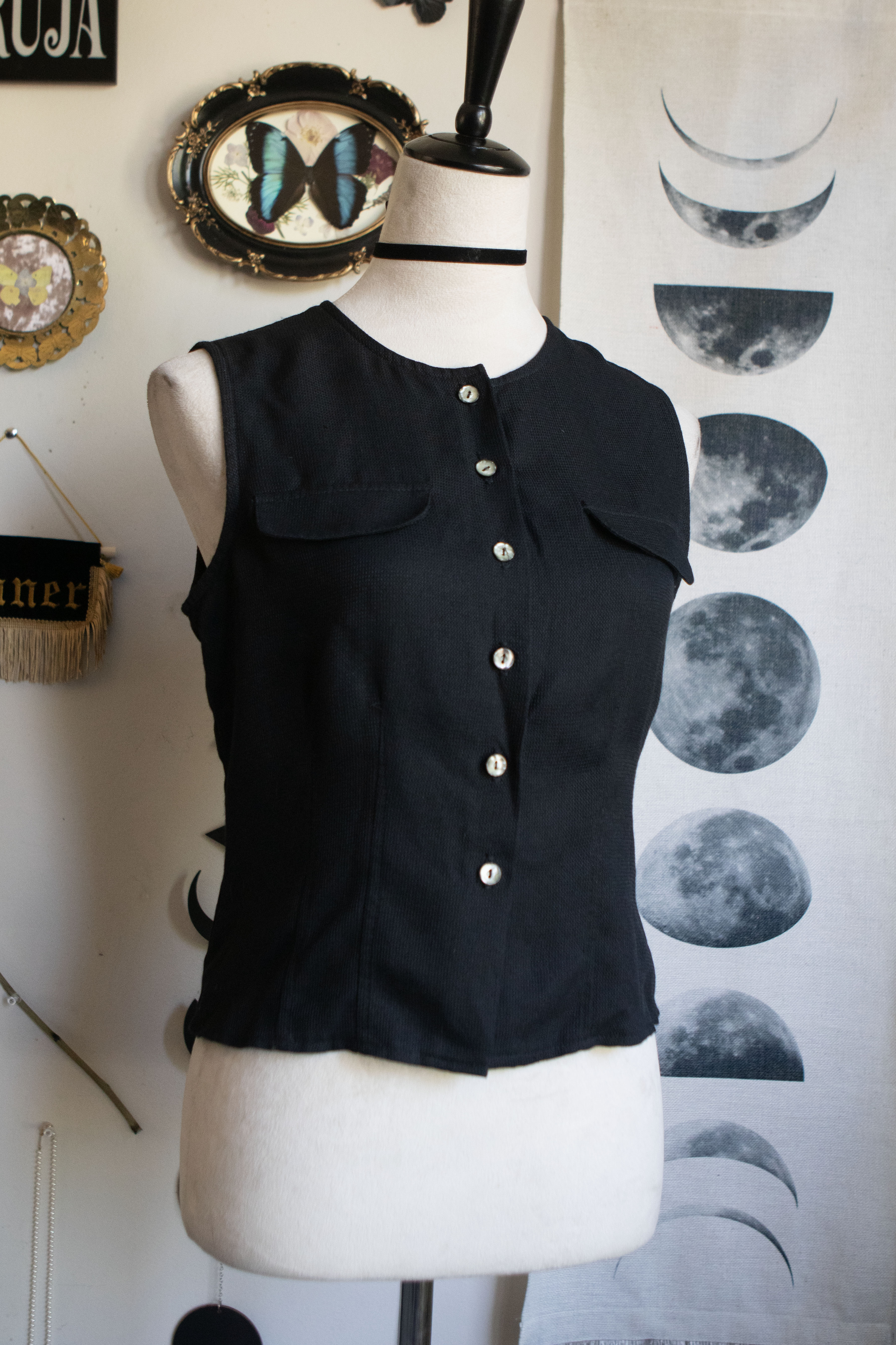Vintage Late 90's Buttoned Vest Top