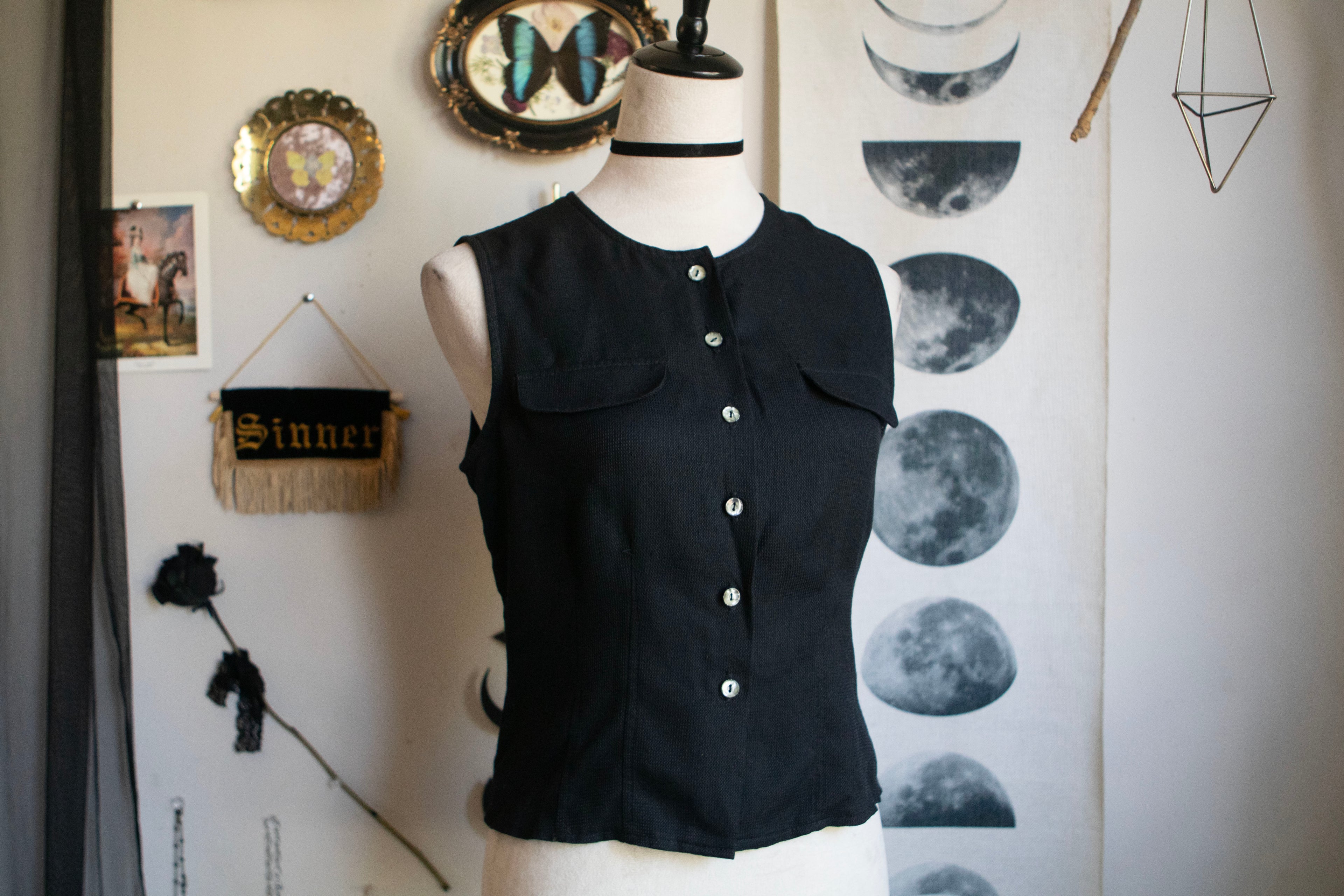 Vintage Late 90's Buttoned Vest Top