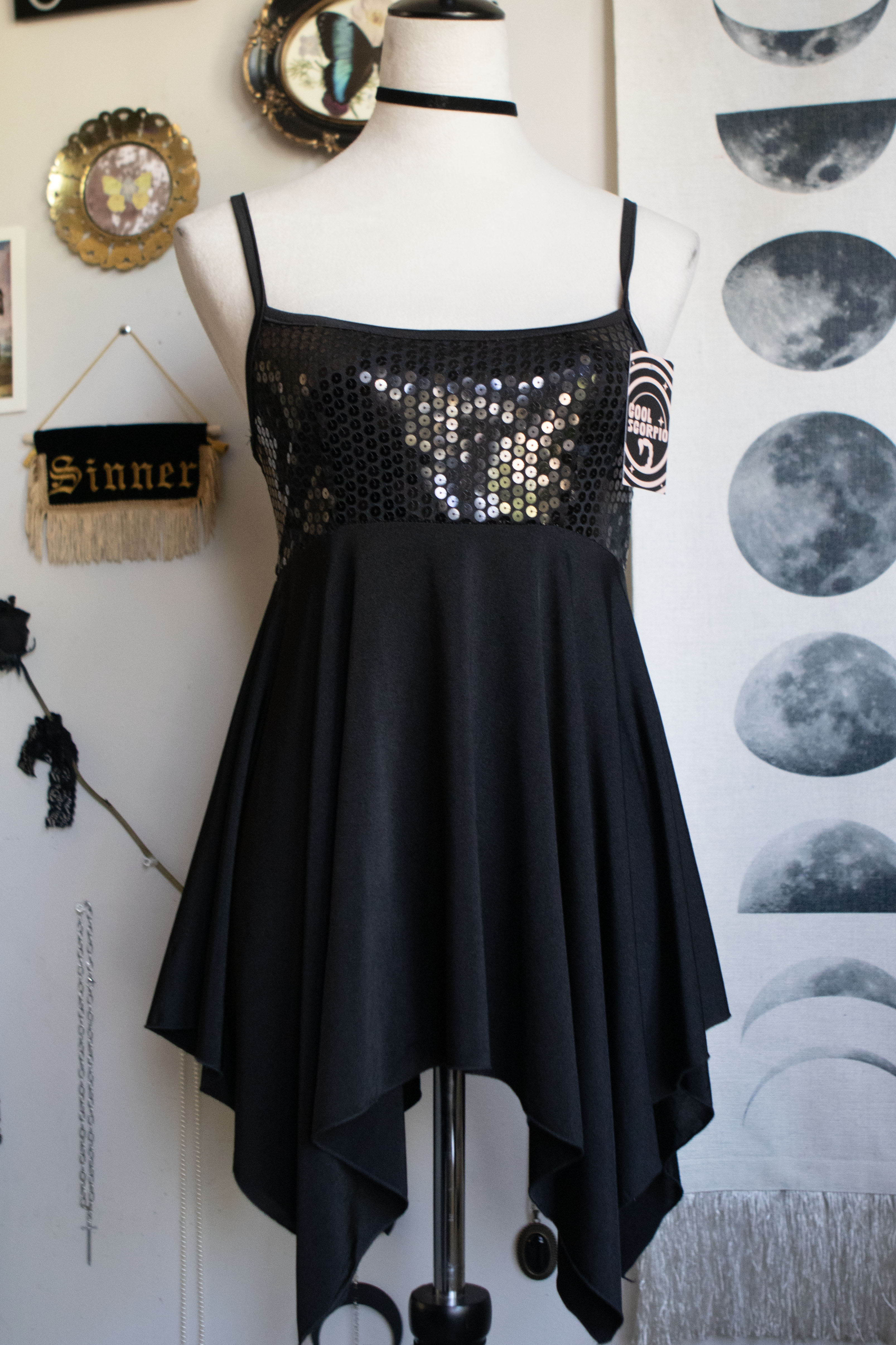 Y2K (2005) Fairy Sequin Spaghetti Straps Top