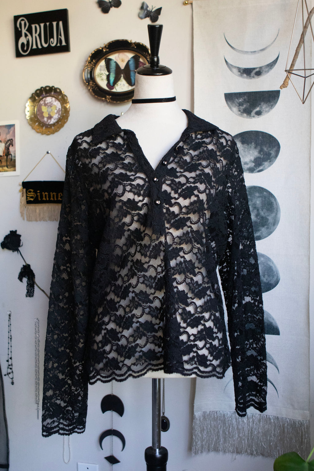 Y2K Lace Long Sleeve Top