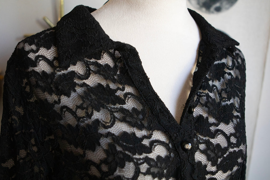 Y2K Lace Long Sleeve Top
