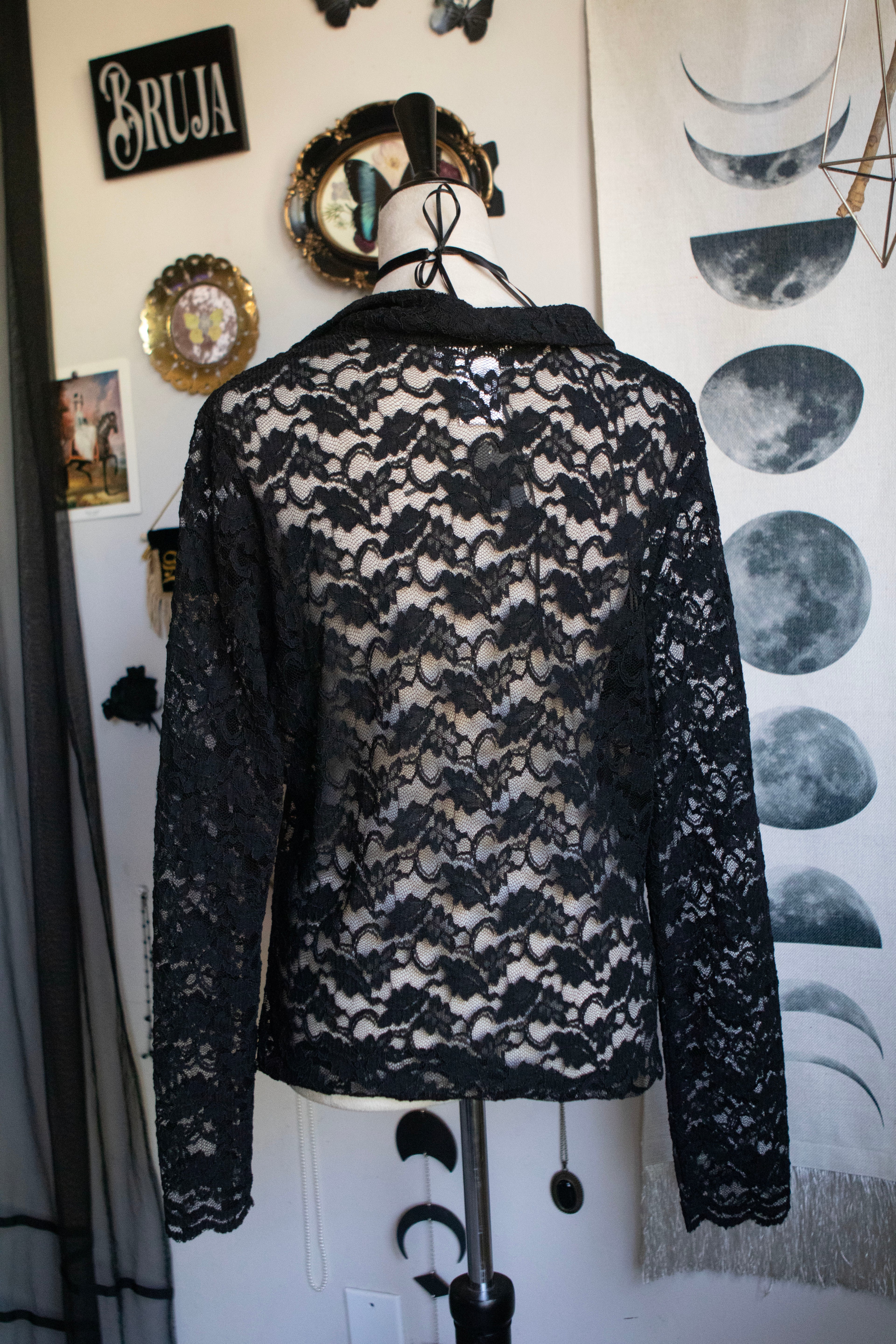 Y2K Lace Long Sleeve Top