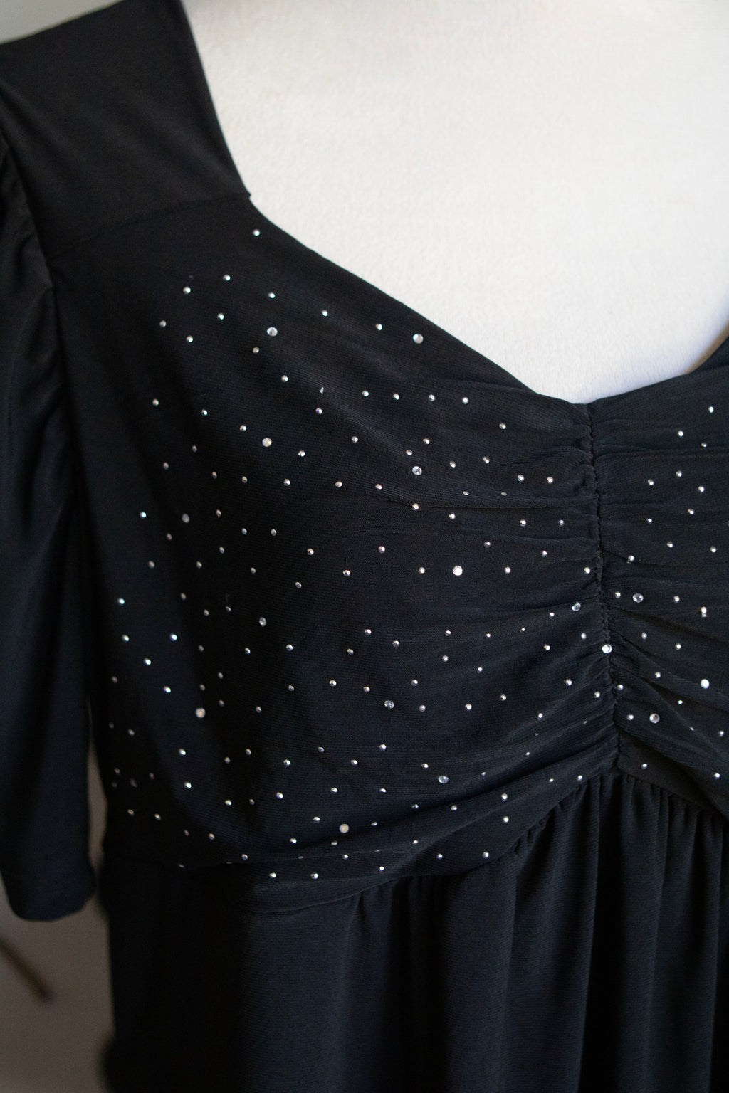 Vintage 00's Beaded Black Top