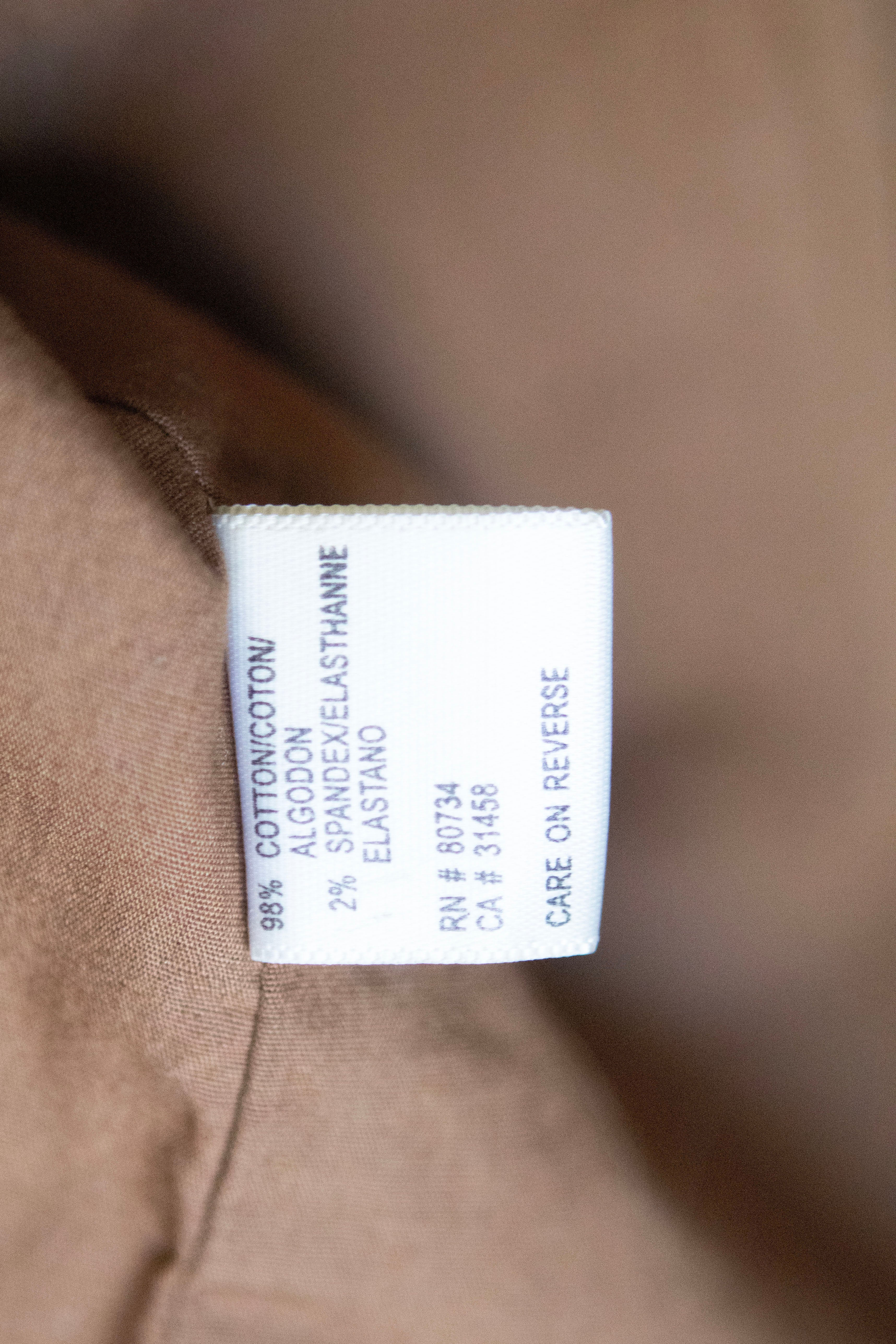 Y2K Tan Fitted Blazer-Style Jacket W/ Flare Sleeves