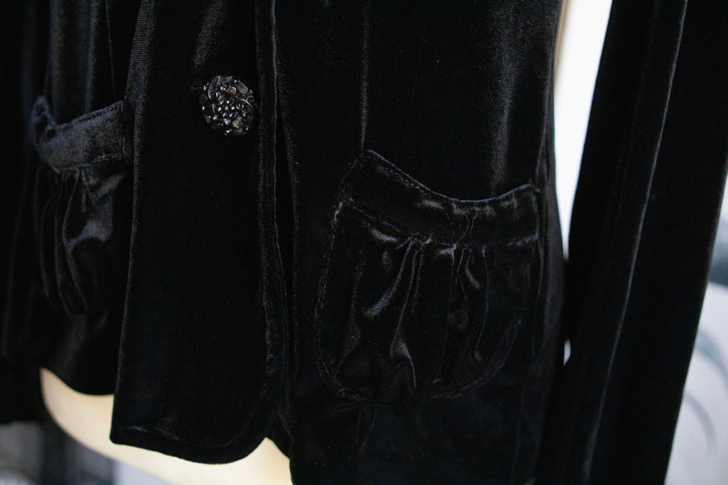 Y2K Velvet Black Blazer