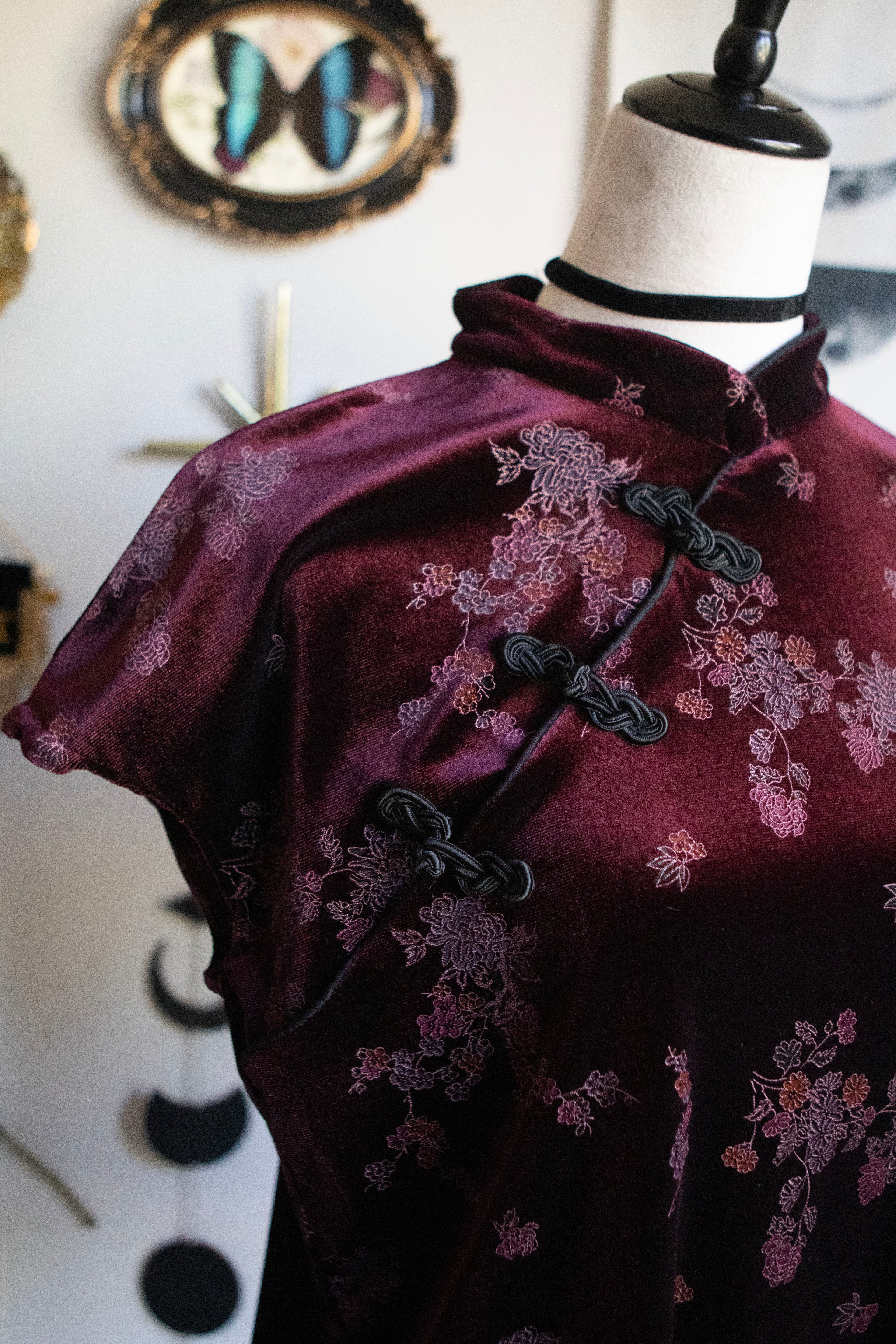 Vintage Late 90's Velvet Mock Neck Top