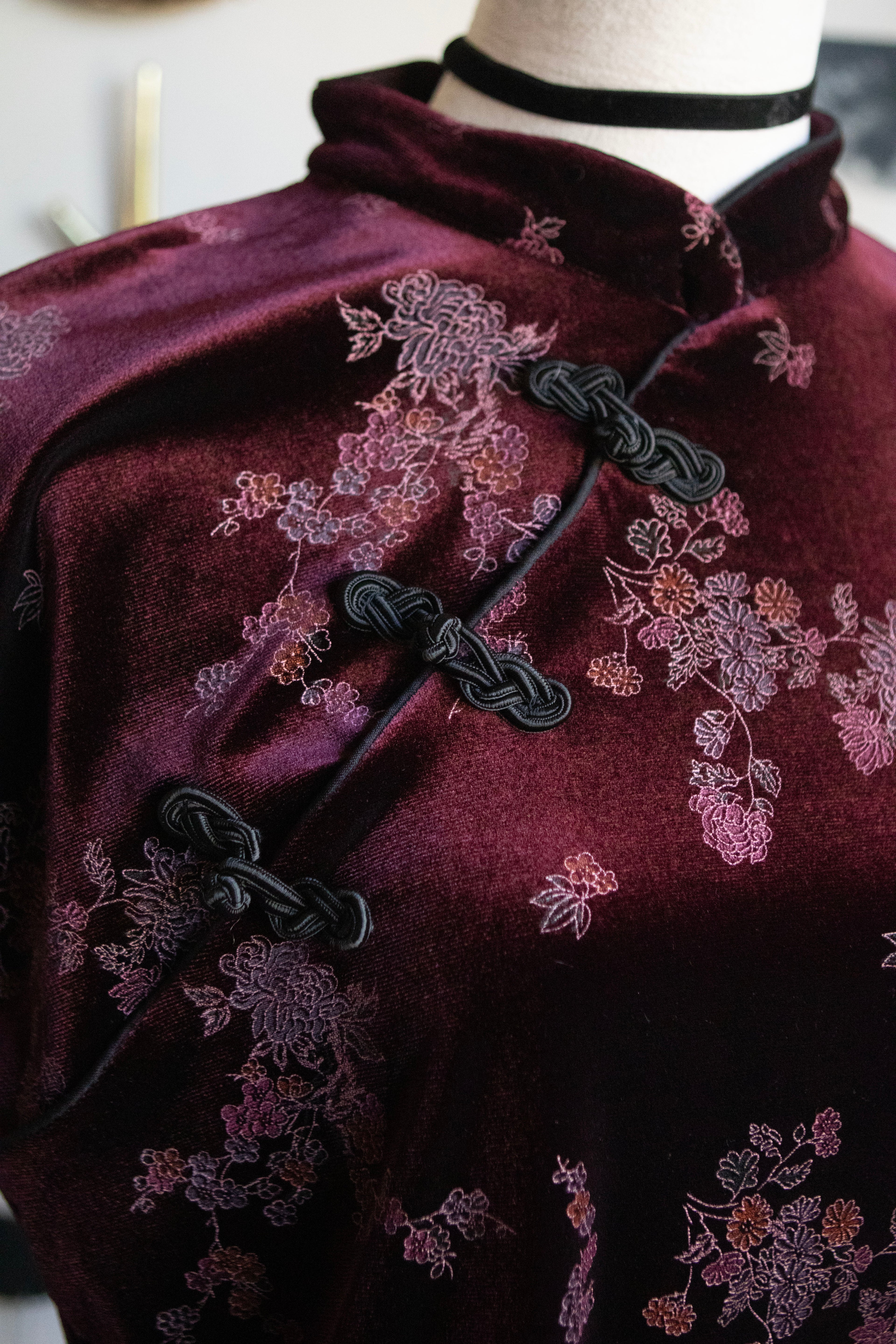 Vintage Late 90's Velvet Mock Neck Top