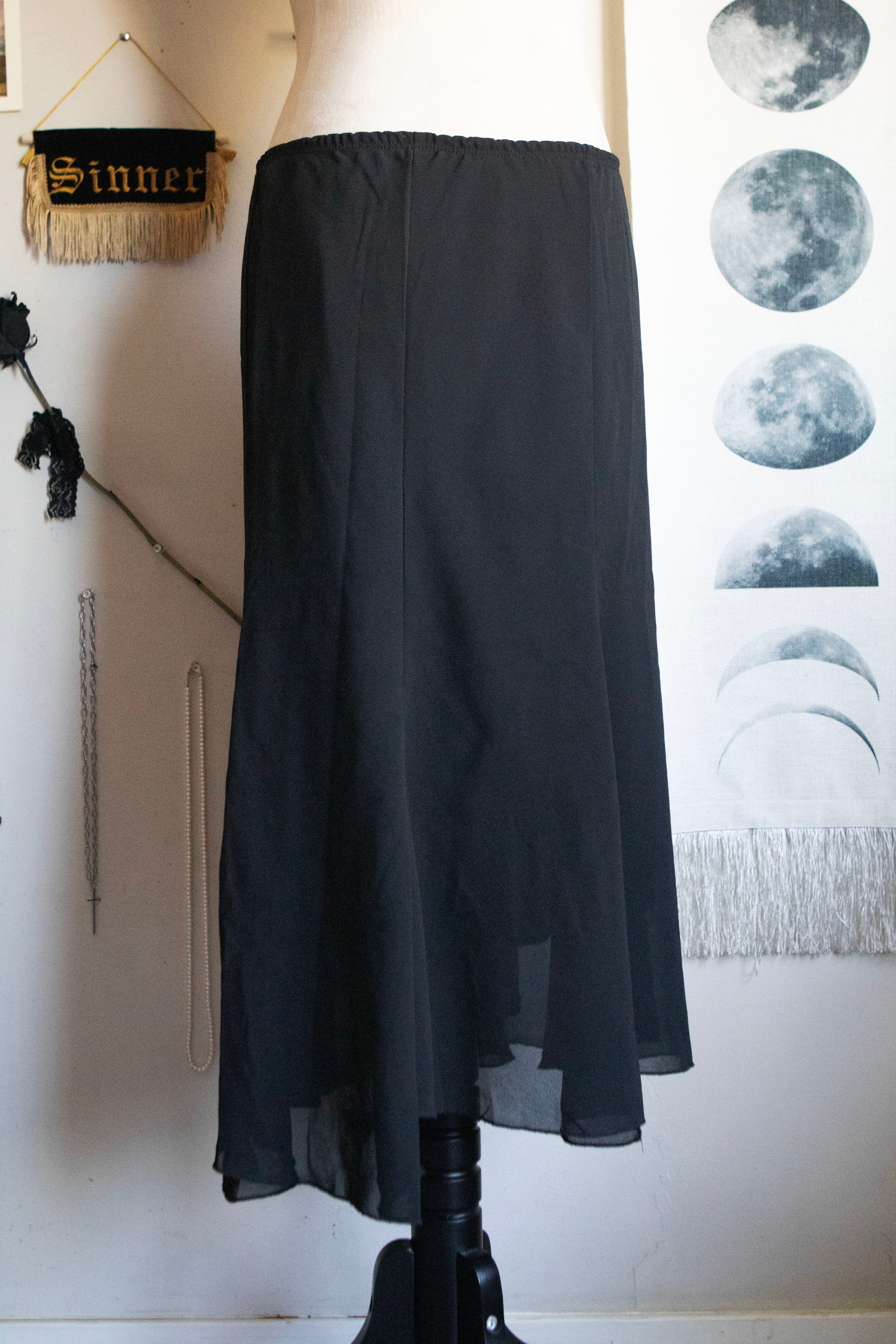 Vintage 90's Flare Midi Skirt