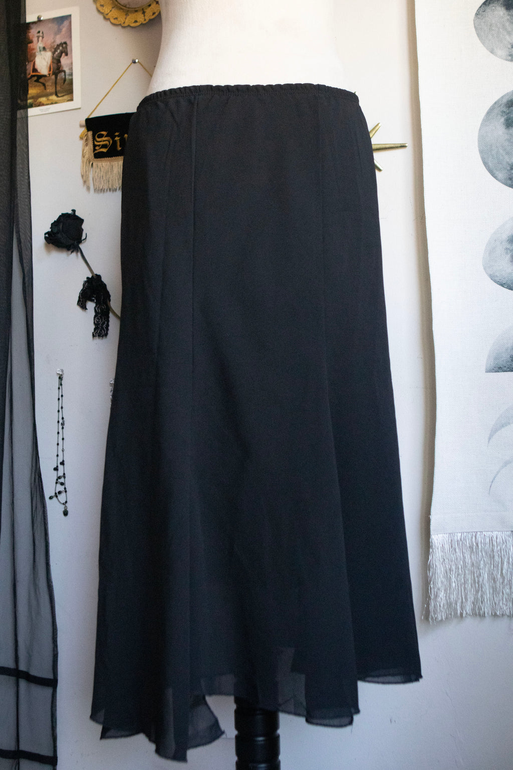 Vintage 90's Flare Midi Skirt