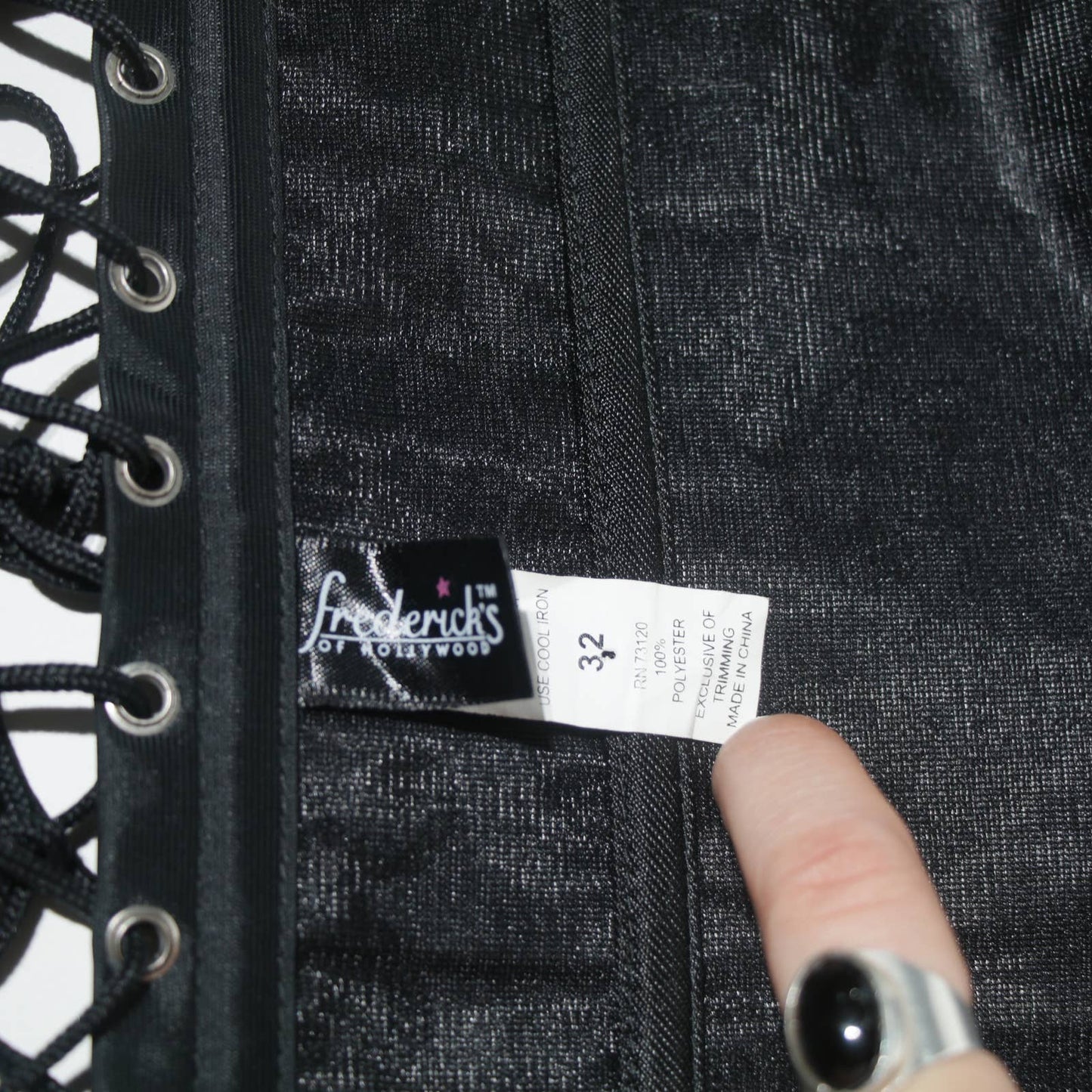 Y2K BLACK JAQUARD CORSET TOP