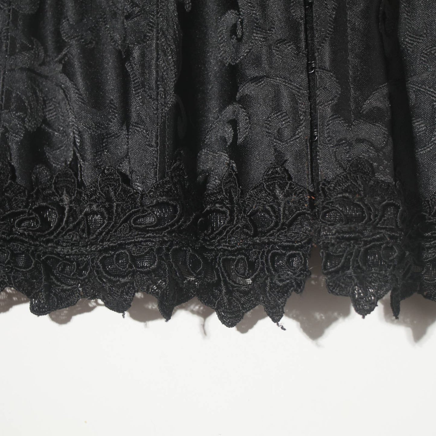 Y2K BLACK JAQUARD CORSET TOP